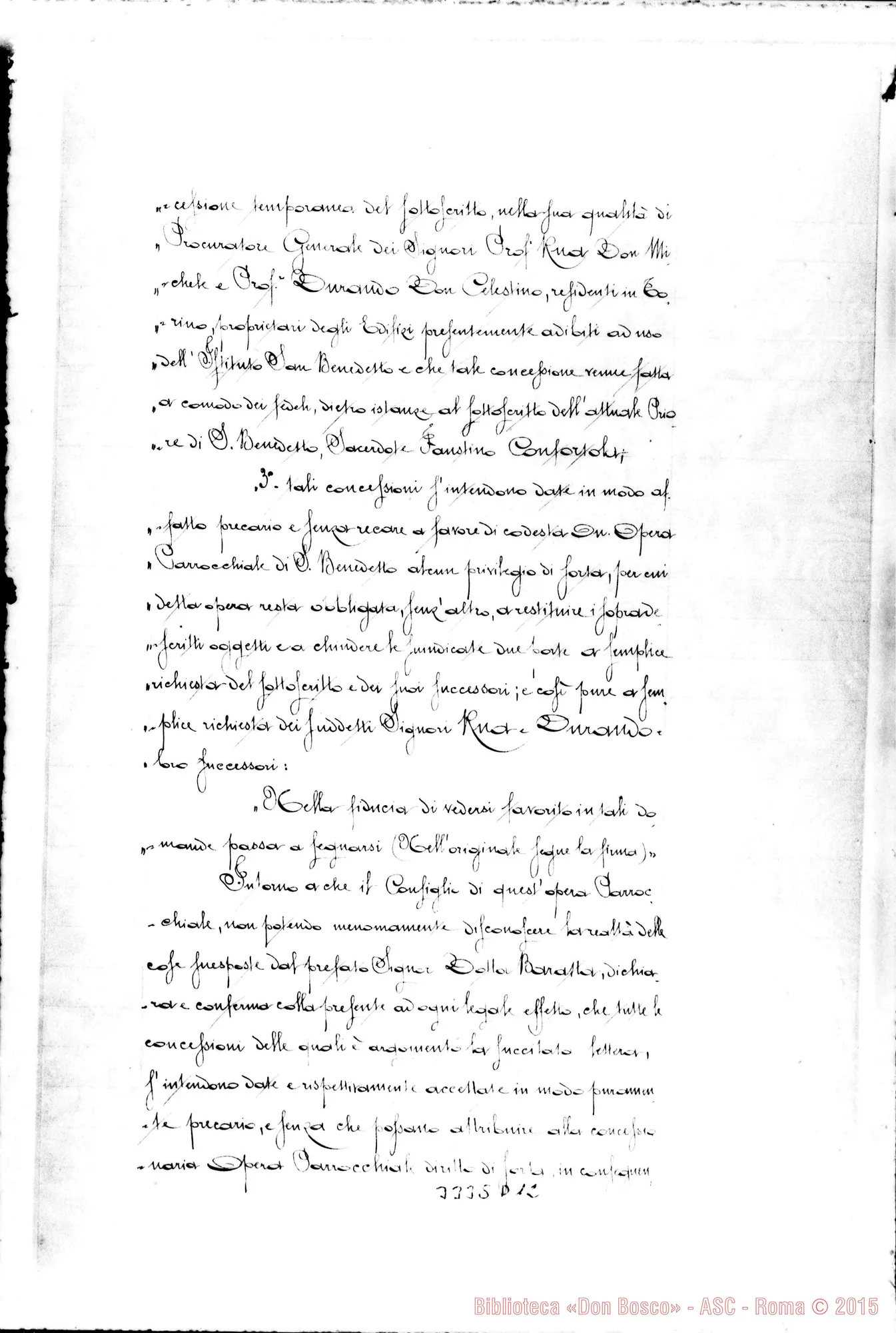 Fotogramma D 12 — Burlenghi Camillo: deliberazione delPOpera parrocchiale. Apr. 1899