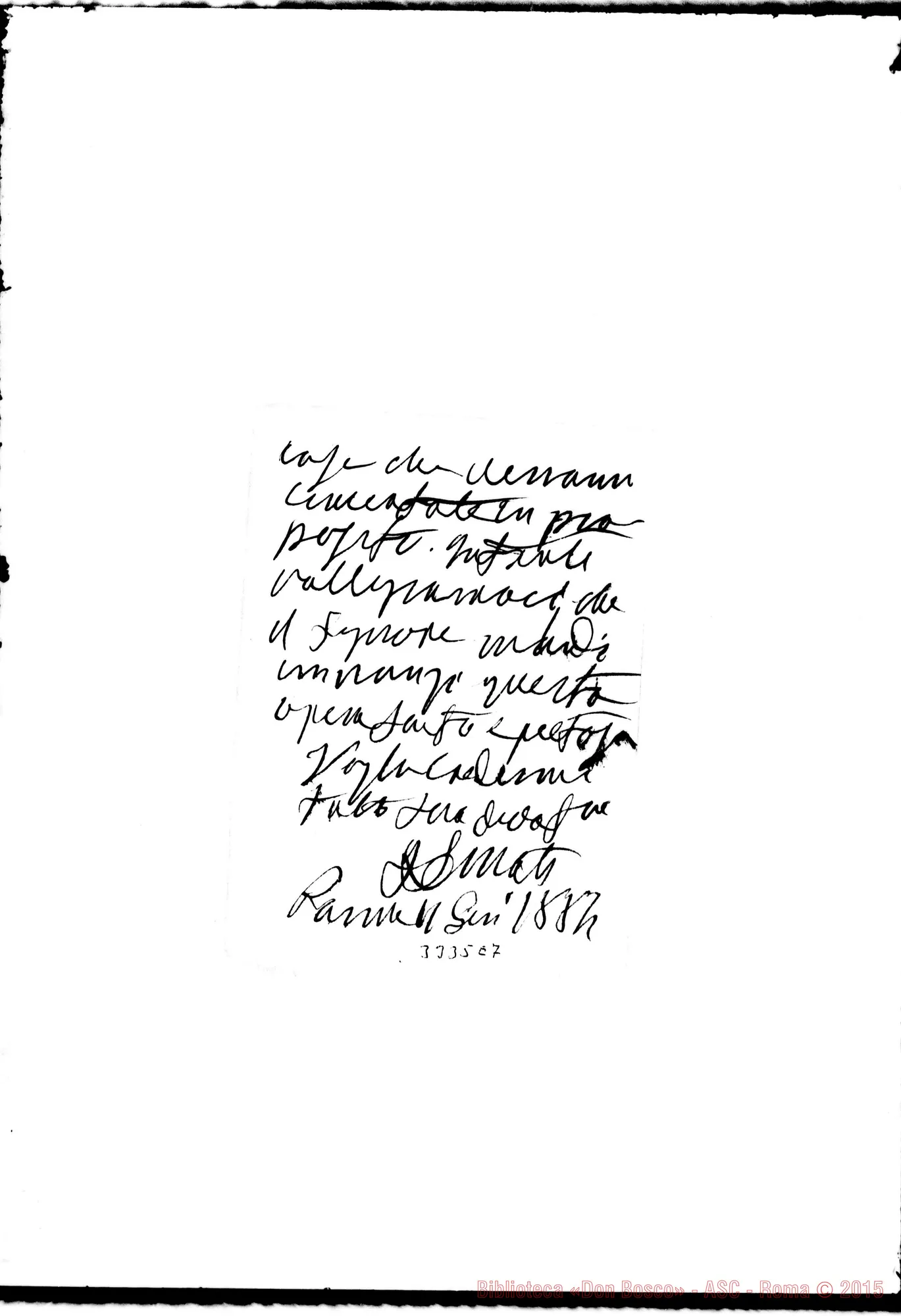 Fotogramma E 7 — Filippo Linato-Rev.do Sig. Parma, 11-01-1884