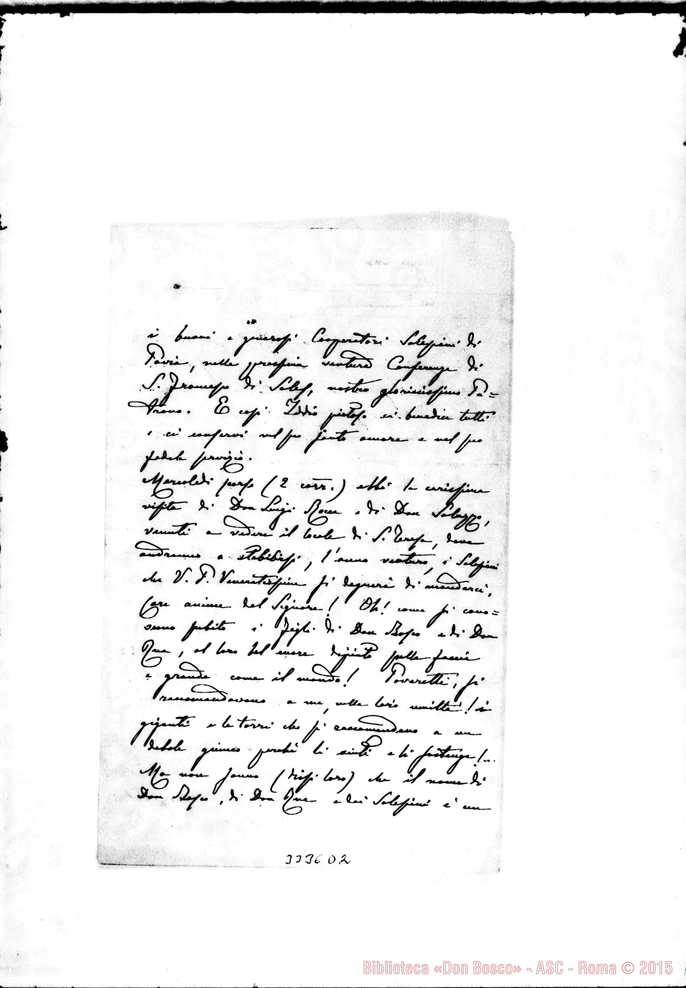 Fotogramma D 2 — Francesco Mariani, prevosto-Don Rua. Pavia, 6-12-1896
