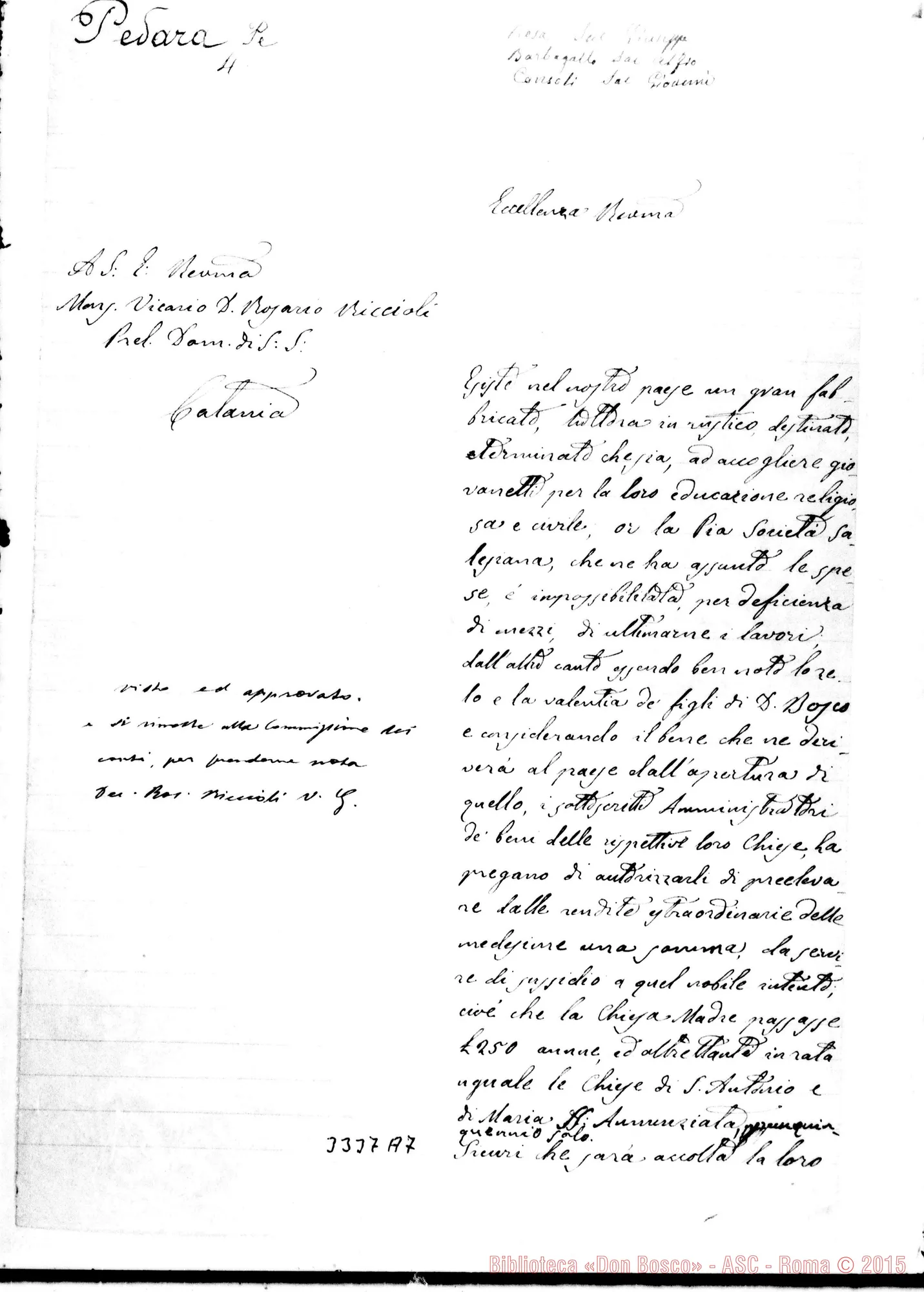 Fotogramma A 7 — Don Giuseppe La Rosa-Eccellenza. Pedara, 27-02-1897