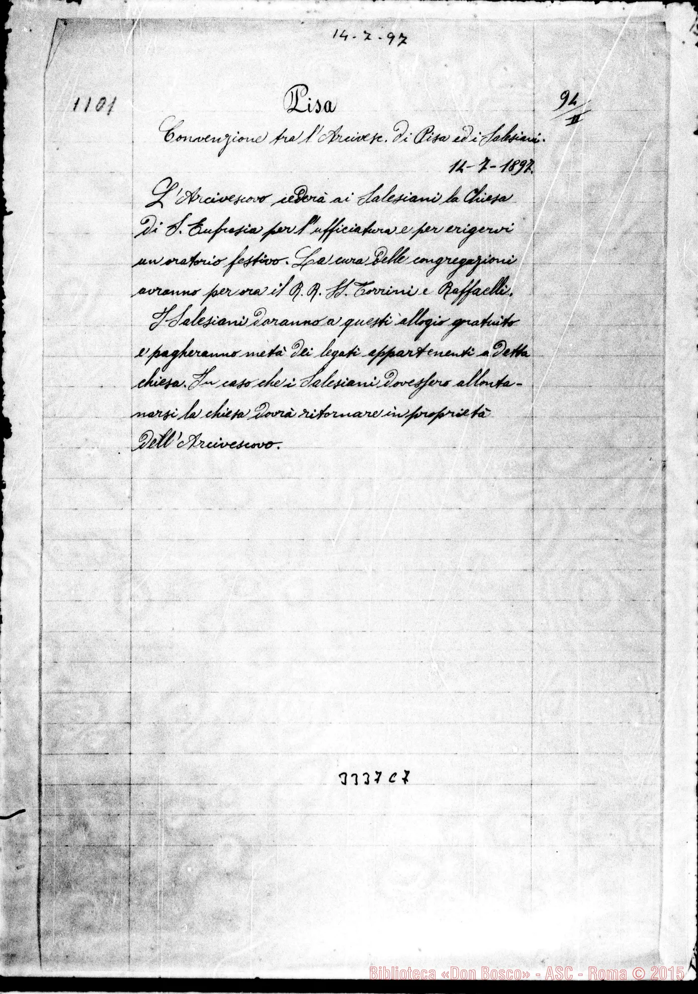 Fotogramma C 7 — Convenzioni: copie