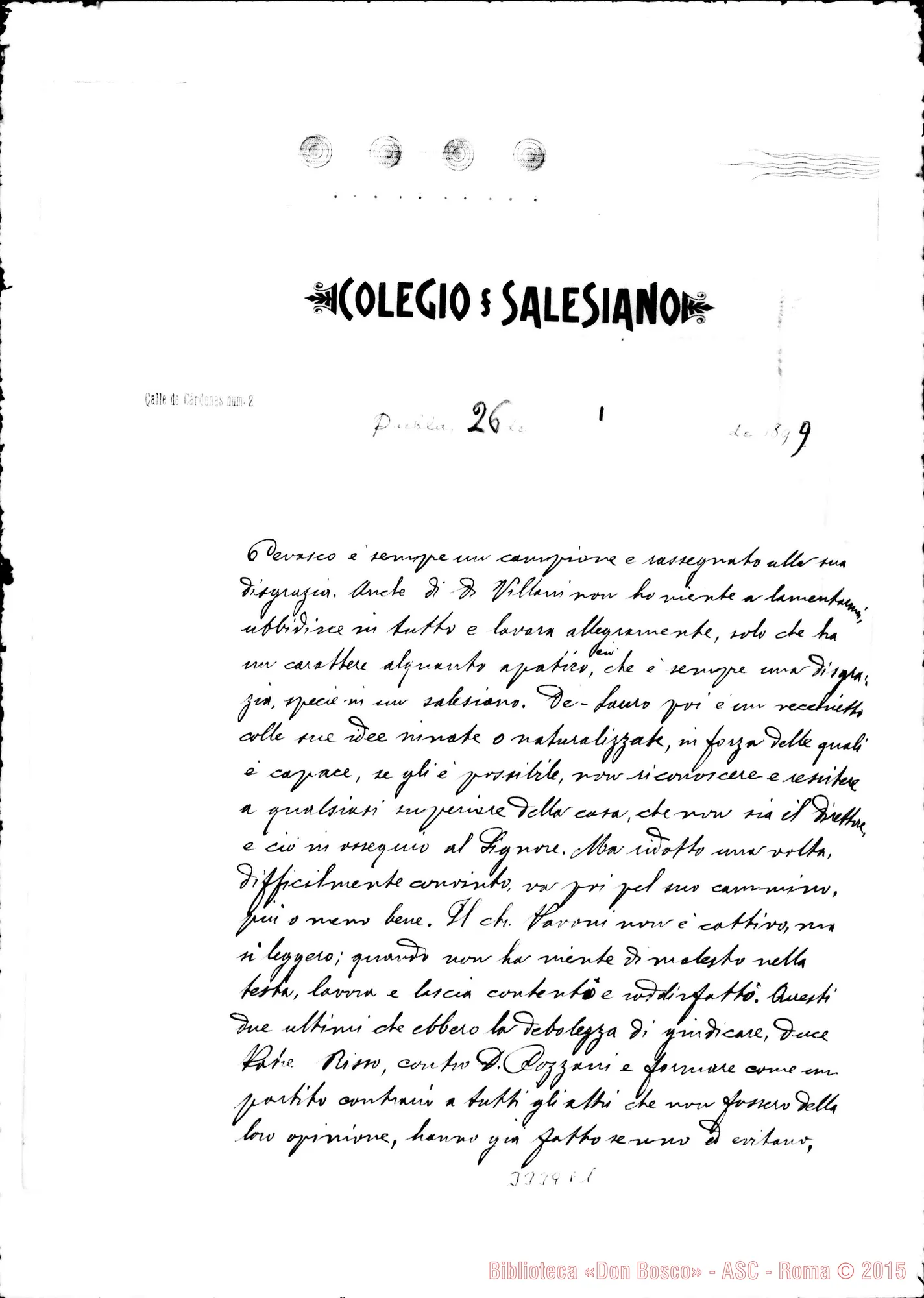 Fotogramma E 1 — Don Clodoveo Castelli-Don Barberis. Puebla, 26-01-1899