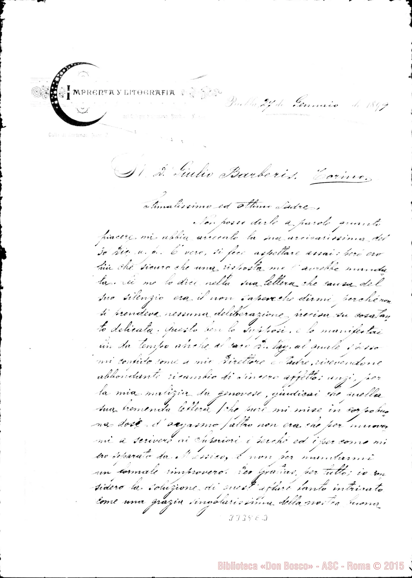 Fotogramma E 3 — Don Emilio Cozzani-Don Barberis. Puebla, 27-01-1899