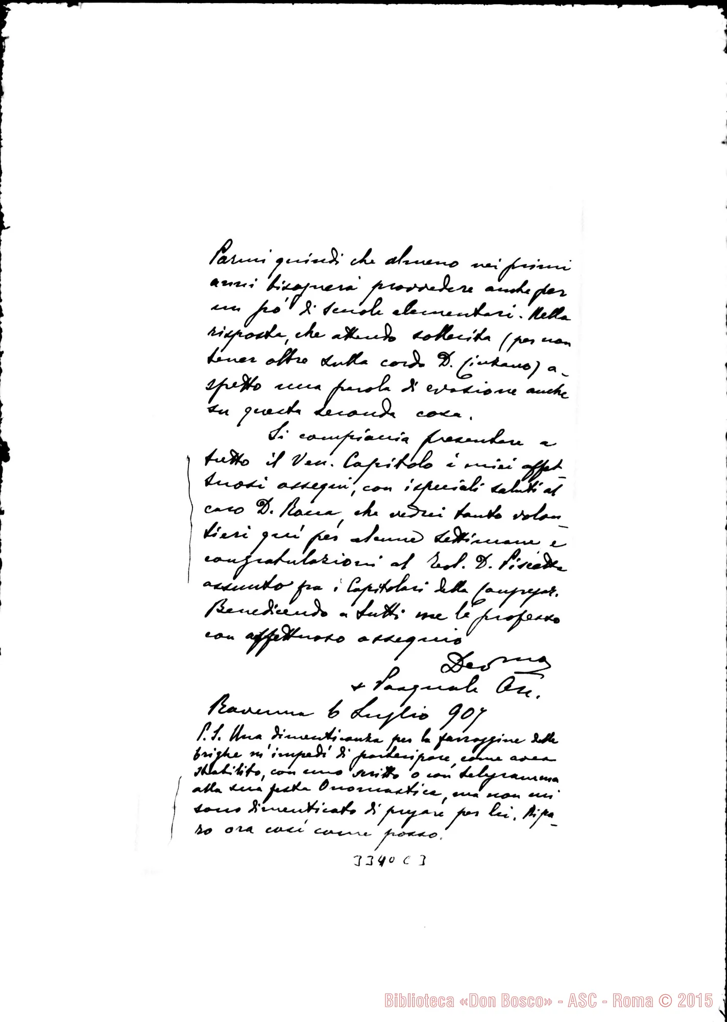 Fotogramma C 3 — Pasquale Morganti, arciv.-Don Rua. Ravenna, 6-07-1907