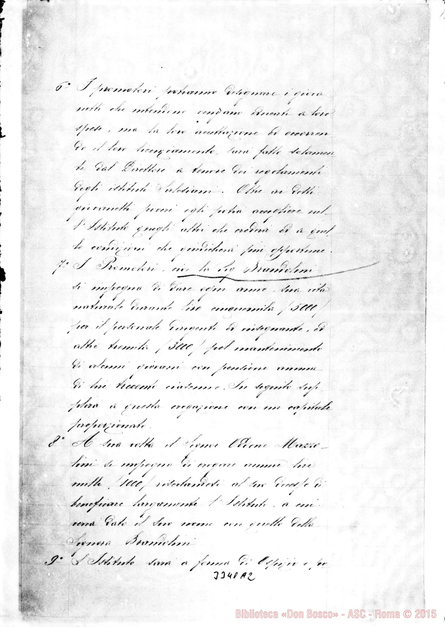 Fotogramma A 2 — Due stesure della convenzione. Una con firme E l’altra senza, ma con autogr. Rinaldi