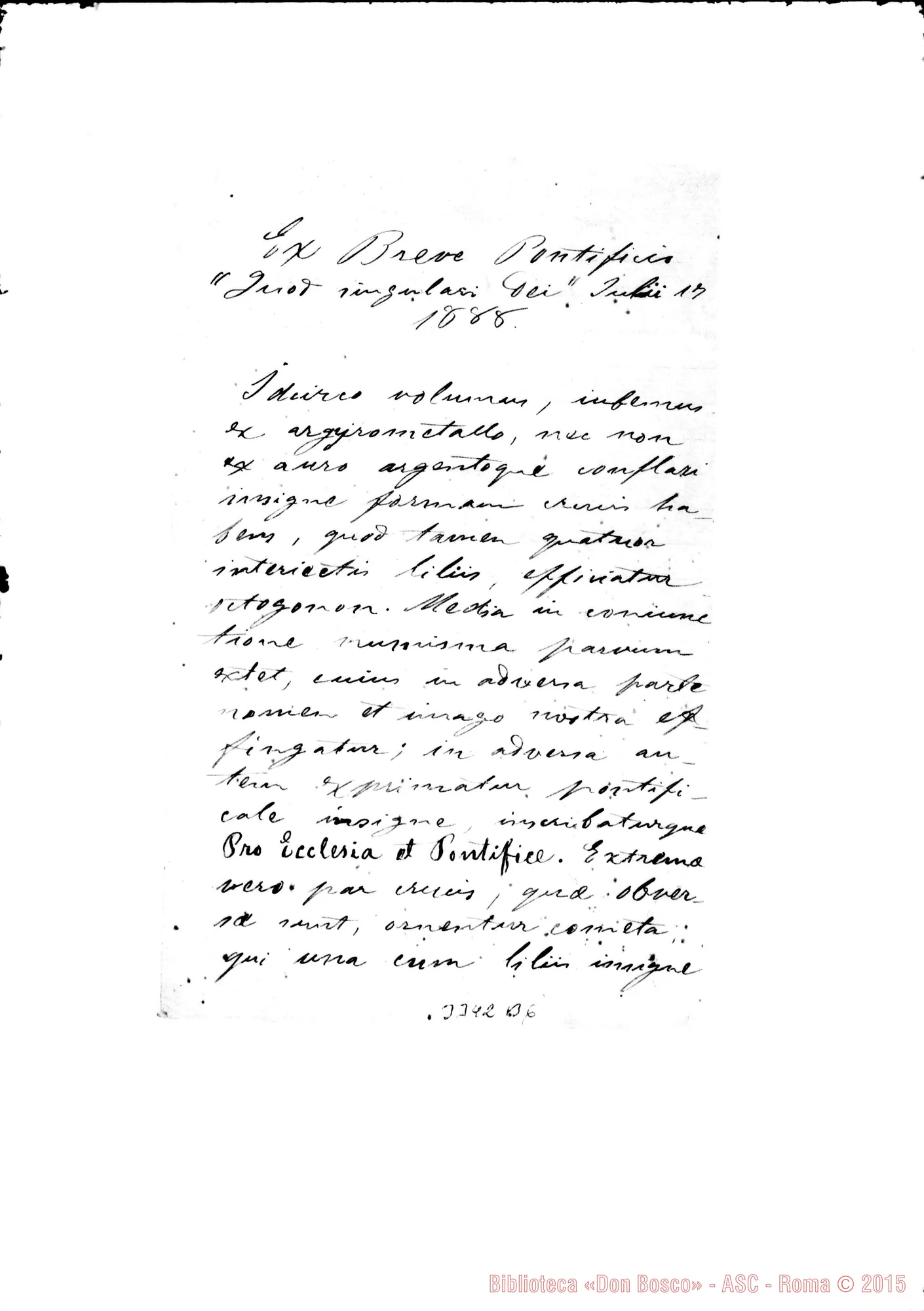 Fotogramma B 6 — Don Félix P.-Salesiani. Riobamba, 7-01-1892