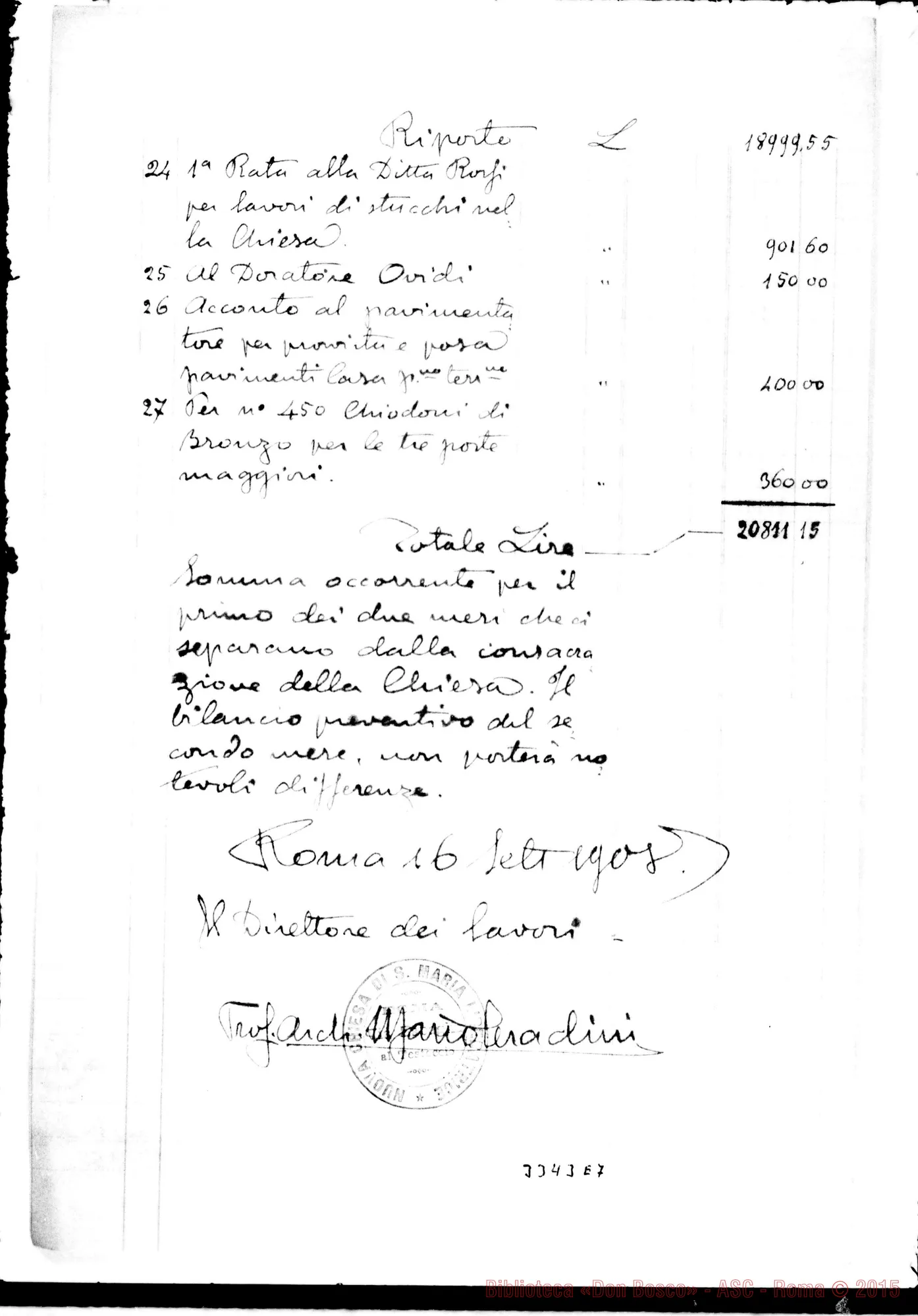 Fotogramma E 7 — Don Rocca-Don Gusmano. Roma, 18-10-1908