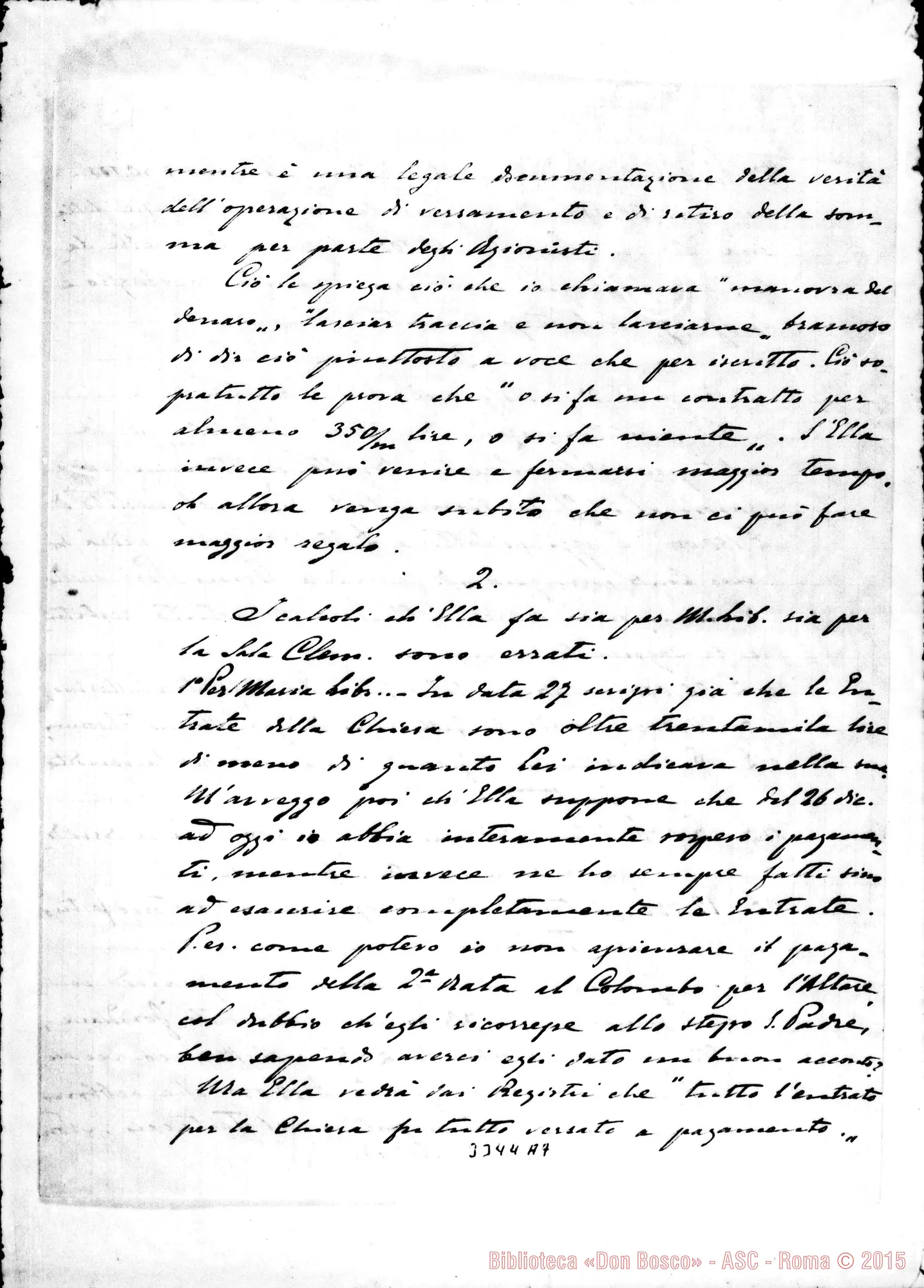 Fotogramma A 7 — Don Conelli-Don Rinaldi. Roma, 29-01-1909. Postilla ms. autogr. Rinaldi