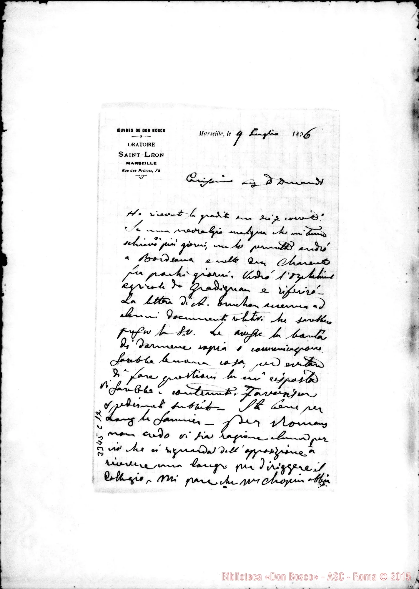 Fotogramma C 12 — Don Bologna-Don Durando. Marseille, 9-07-1896