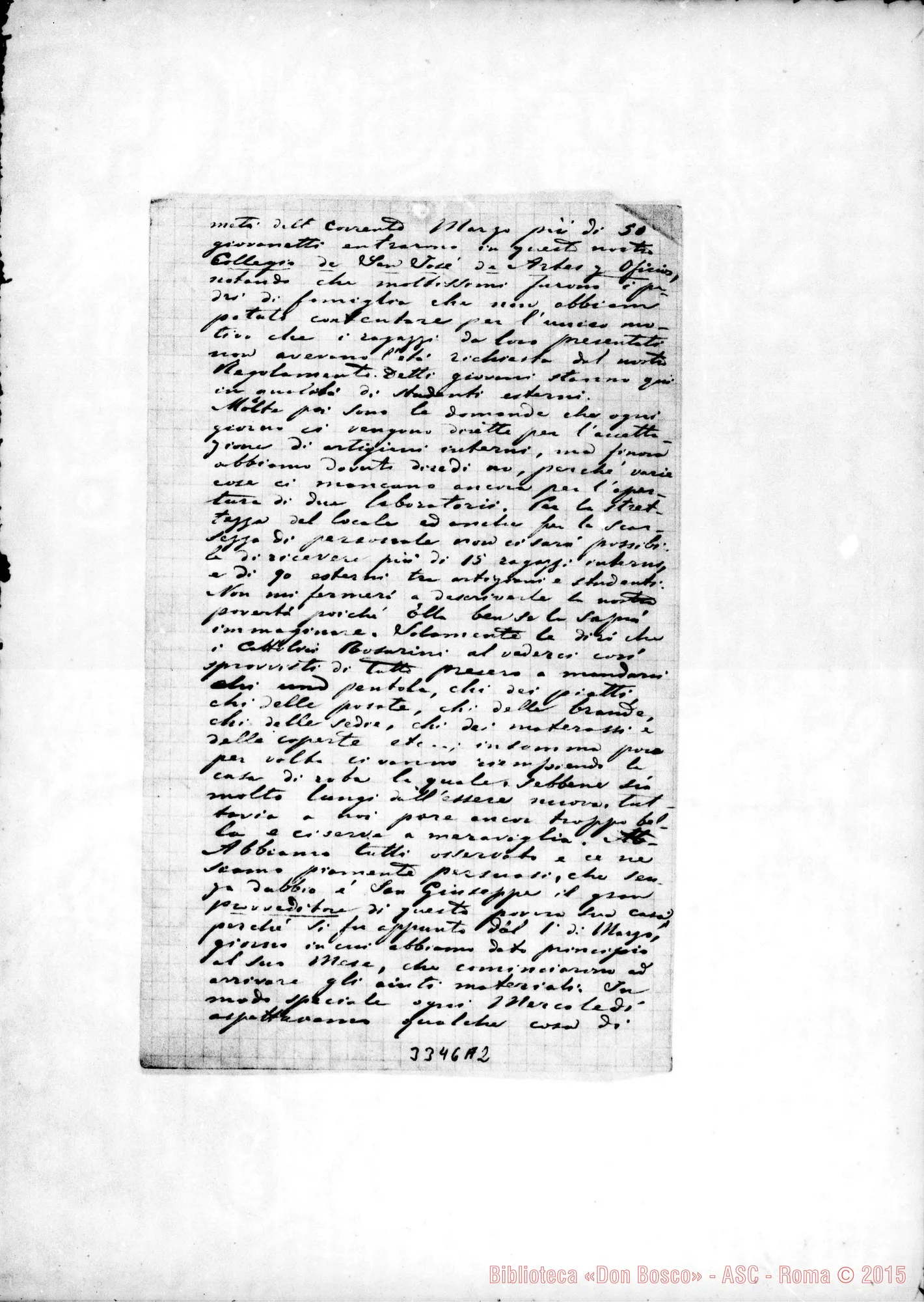 Fotogramma A 2 — Rosario-Santa Fe: Don Giovanni Piovano-Don Rua, il 20-03-1890 Autogr. Rua