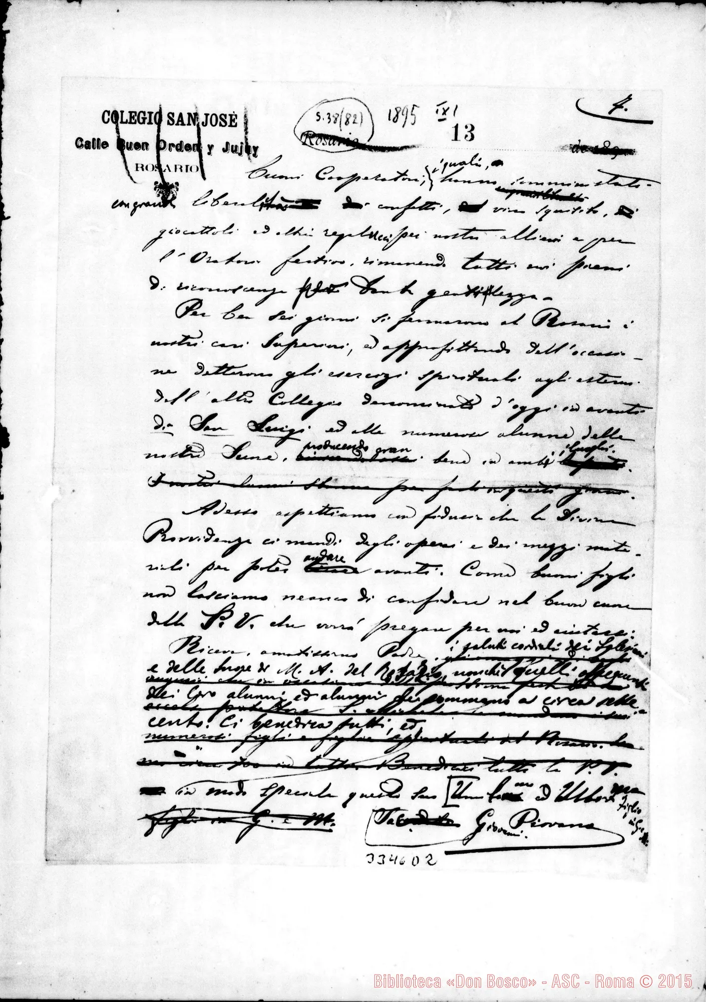 Fotogramma D 2 — Don Giovanni Piovano-Don Rua. Rosario, 1-09-1895