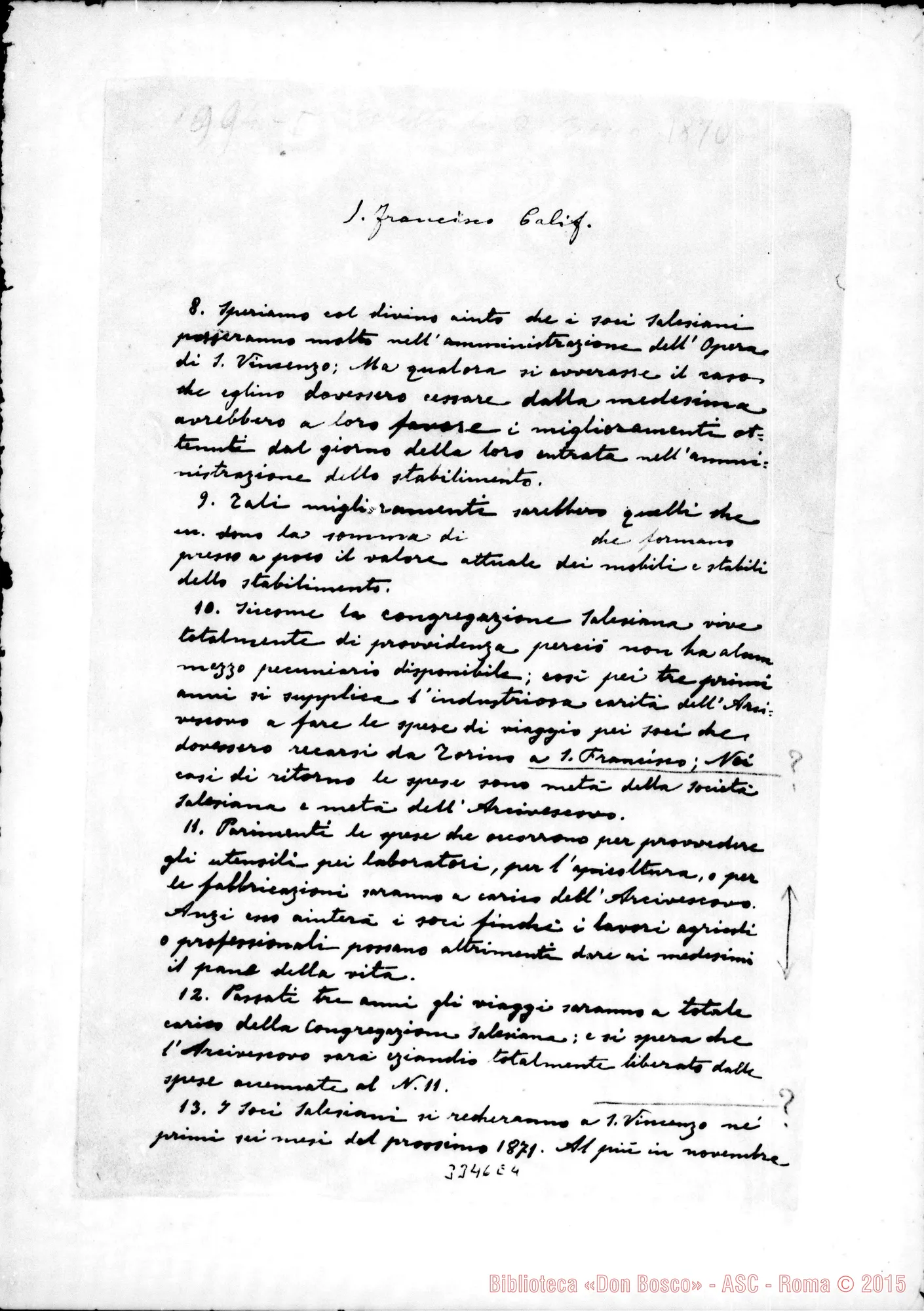 Fotogramma E 4 — San Francisco: Note sulla fondazione A San Francisco.
