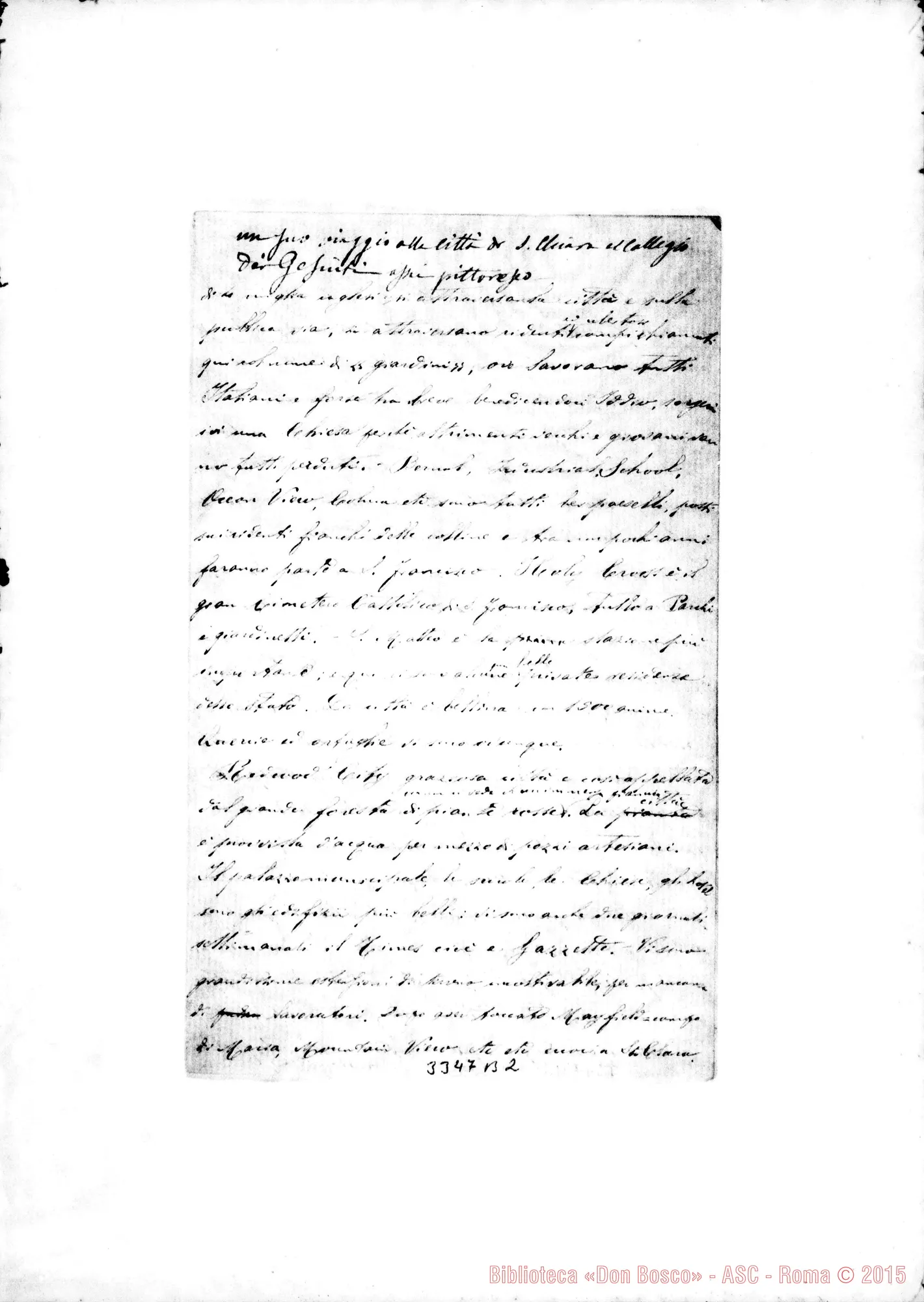 Fotogramma B 2 — Ch. Giuseppe Oreni-Don Rua. San Francisco, 5-12-1897 Autogr. Rua
