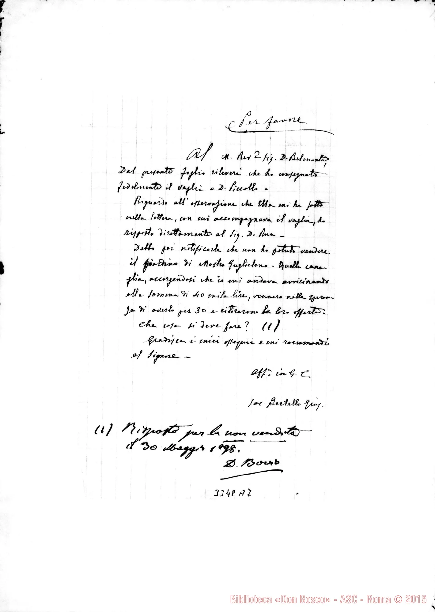 Fotogramma A 7 — Don Bertello-Don Belmonte, con postilla di Don Piccollo. Magg. 1898