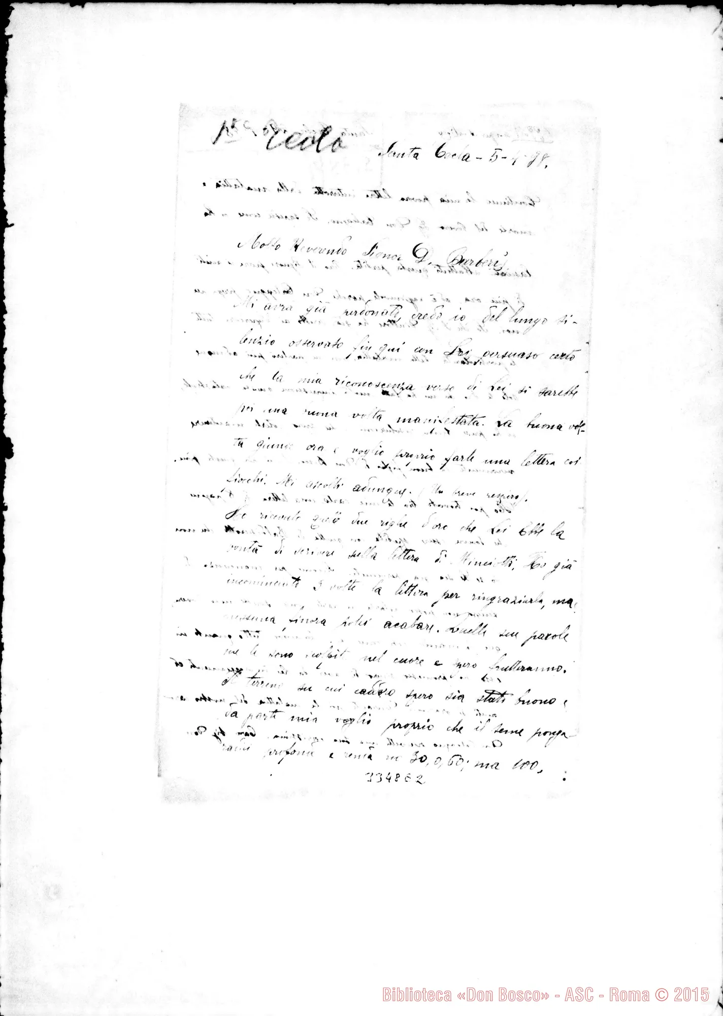 Fotogramma E 2 — Ugo Ch. Lunati-Don Barberis. Santa Tecla, 5-04-1898