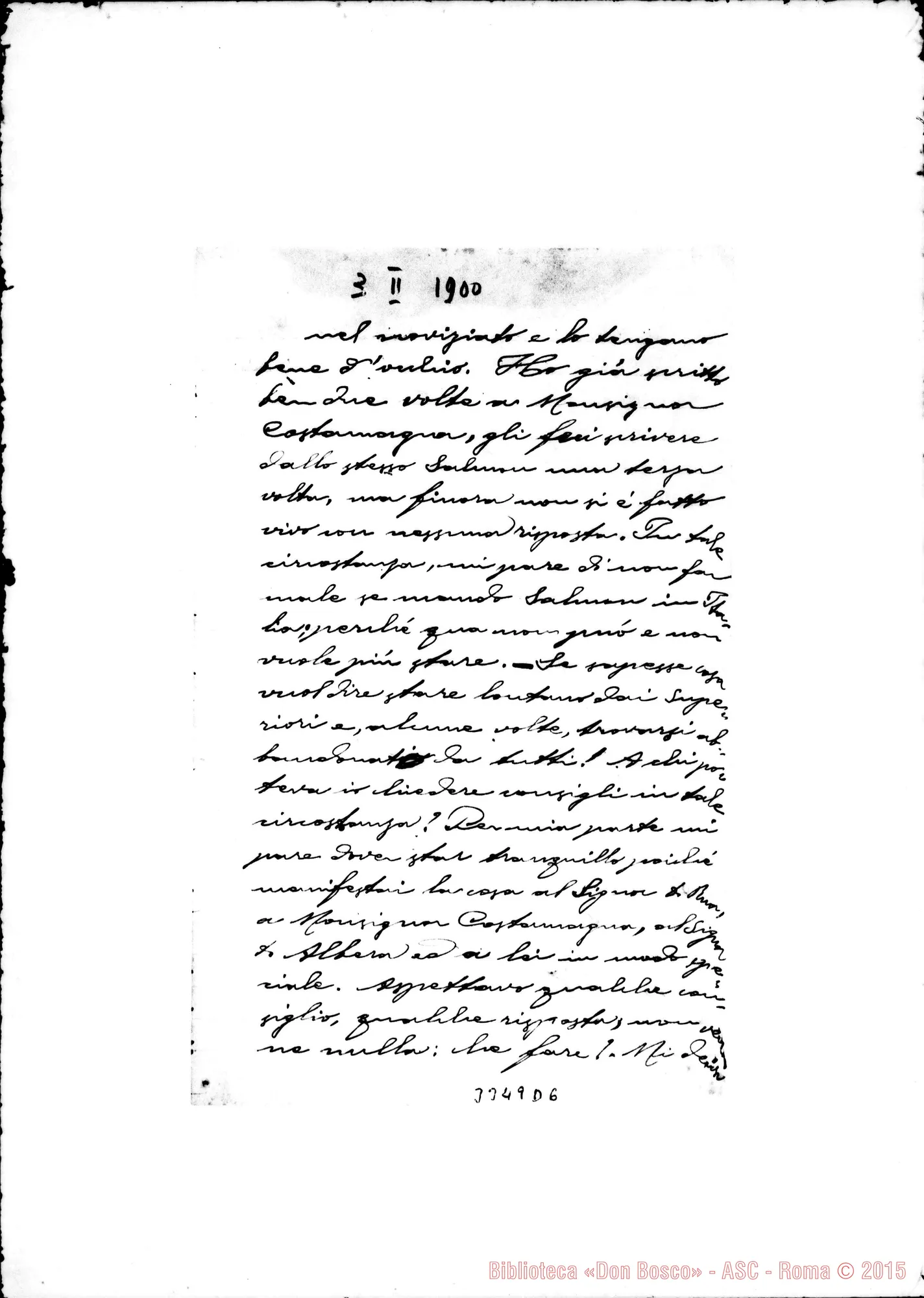 Fotogramma D 6 — Don Giuseppe Misieri-Ispettore. San Salvador, 3-02-1900