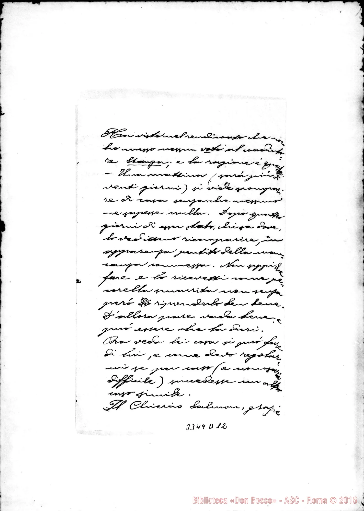 Fotogramma D 12 — Don Giuseppe Misieri-Ispettore. Santa Tecla, 15-06-1900