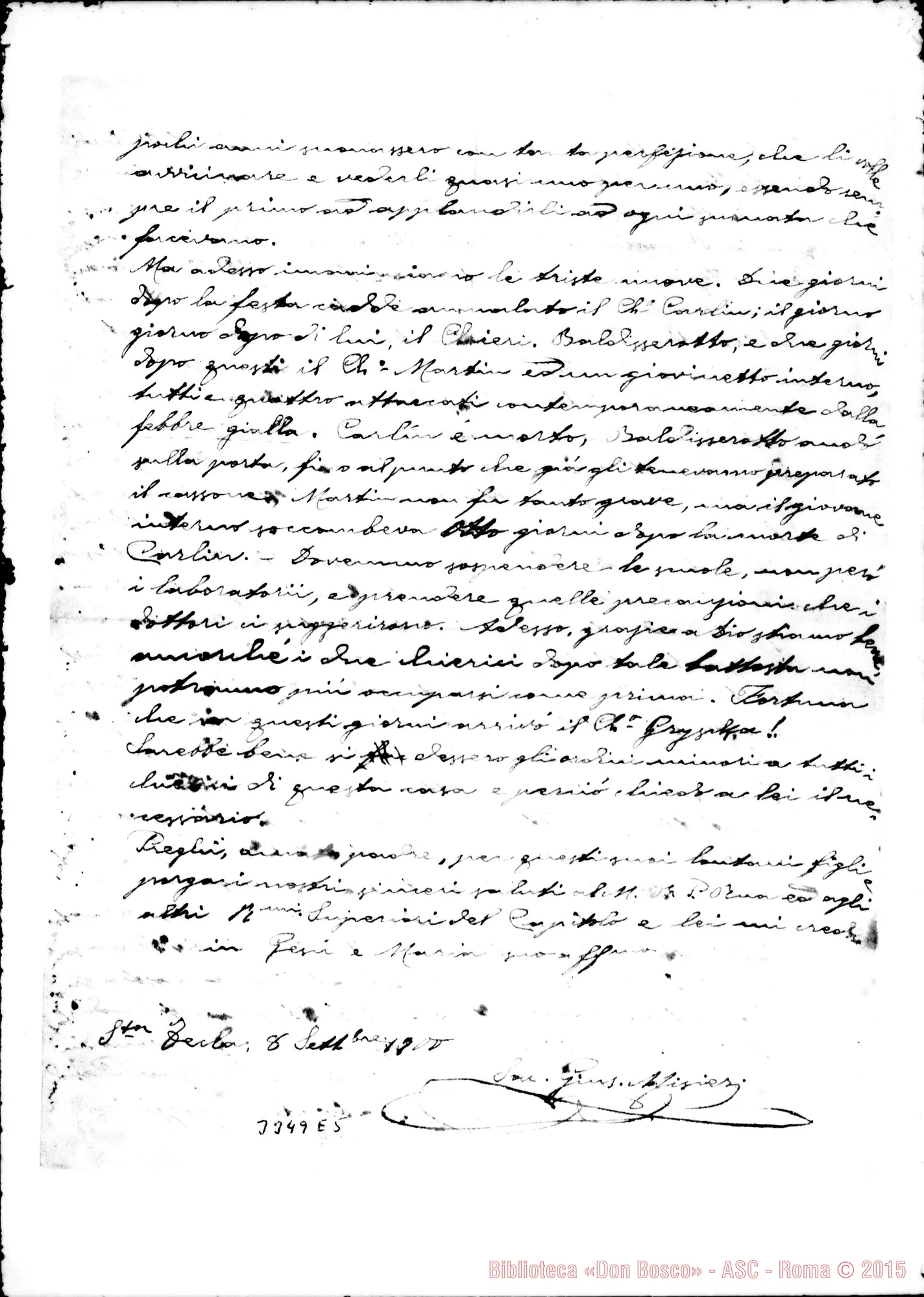 Fotogramma E 5 — Don Giuseppe Misieri-Ispettore. Santa Tecla, 8-09-1900