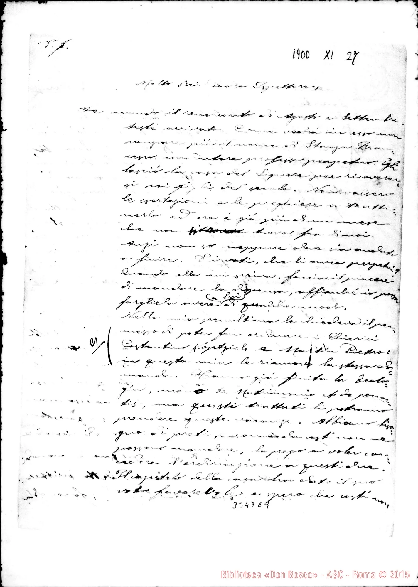 Fotogramma E 9 — Don Giuseppe Misieri-Ispettore. Santa Tecla, 27-11-1900