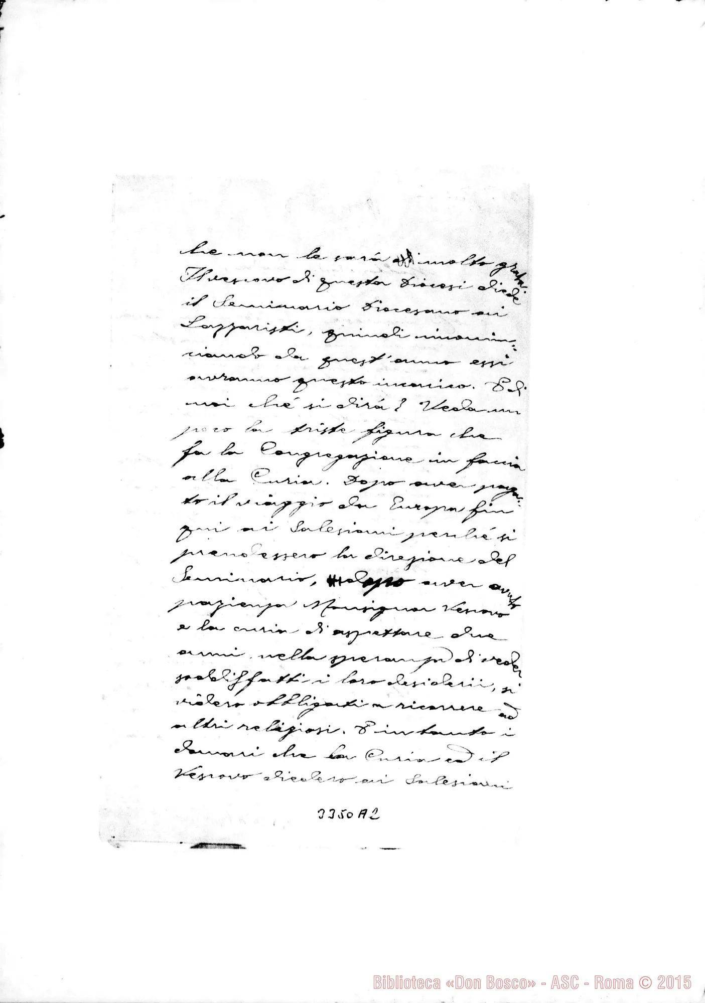 Fotogramma A 2 — Don Giuseppe Misieri-Rev.do Padre. Santa Tecla, 3-01-1901