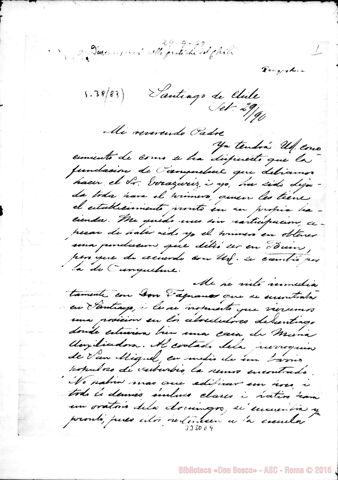 Fotogramma E 4 — Ramón D.-Rev.do Padre. Santiago de Chile, 29-09-1890
