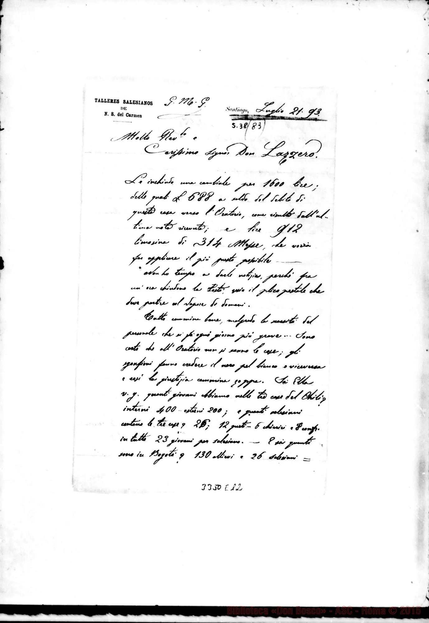 Fotogramma E 12 — Don Tomatis-Don Lazzero. Santiago, 21-07-1893