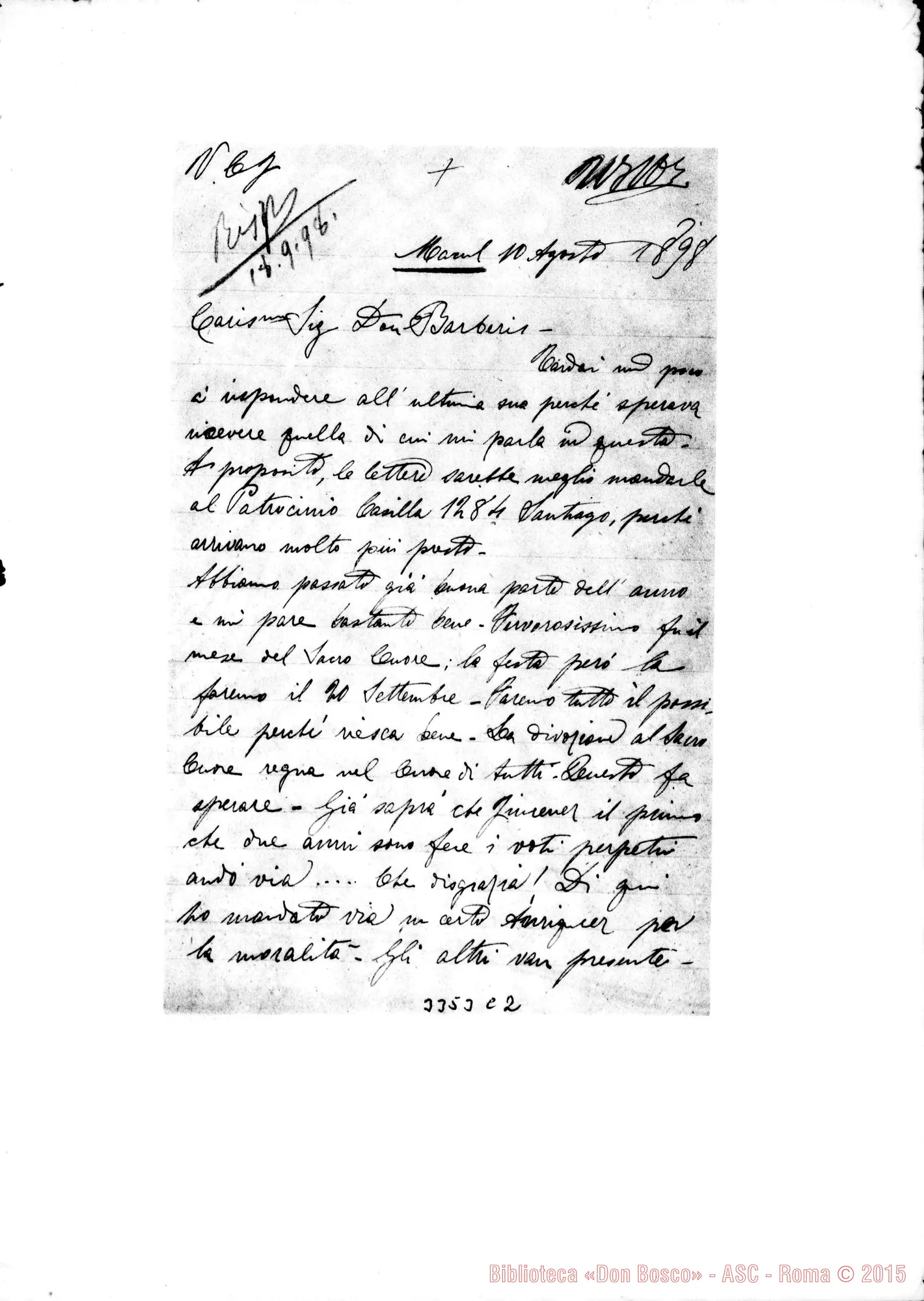 Fotogramma C 2 — Don Romolo Silvio-Don Barberis. Macul, 10-08-1898