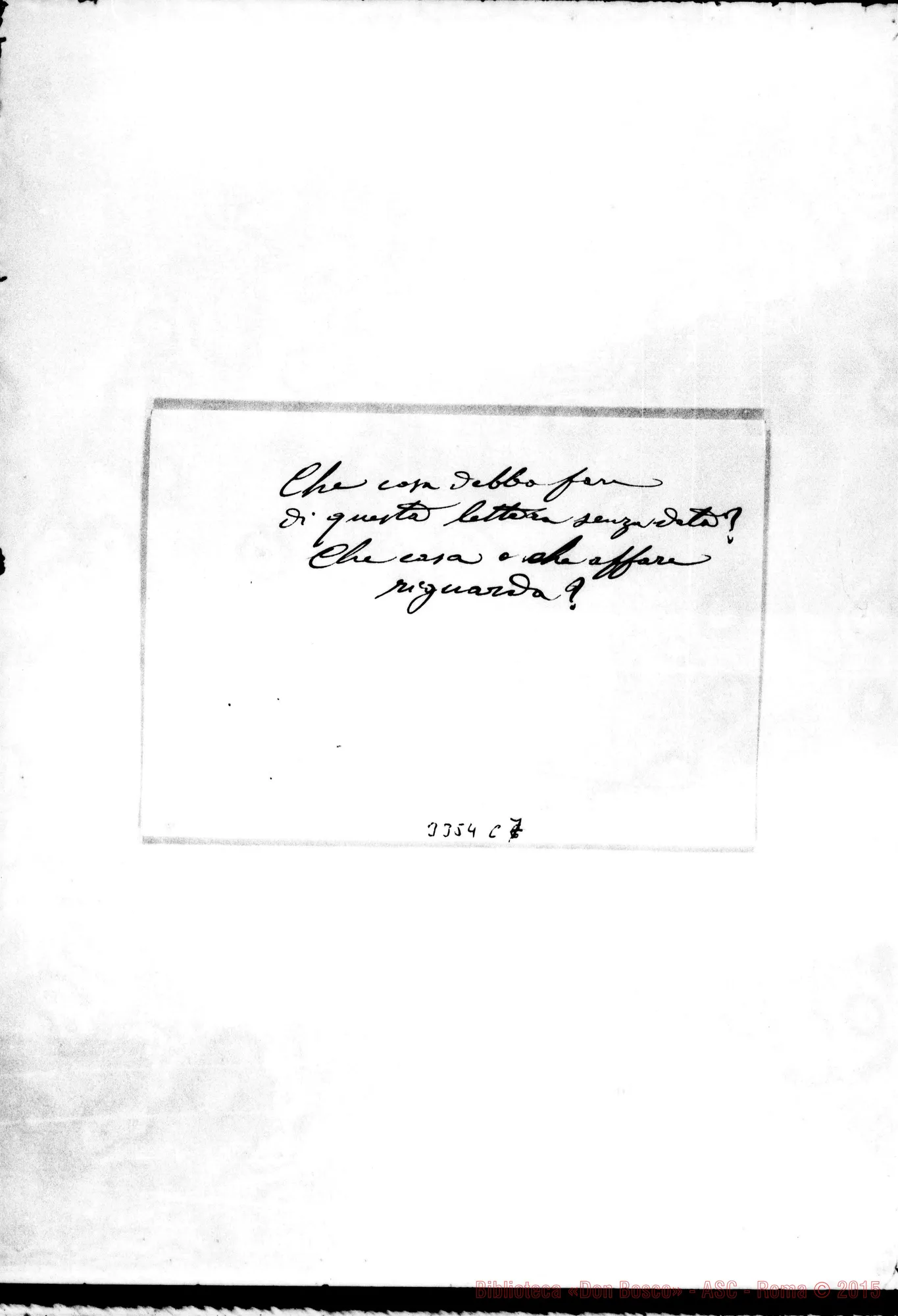 Fotogramma C 7 — Don Descalzi-Don Rinaldi. Senza data. Autogr. Rinaldi
