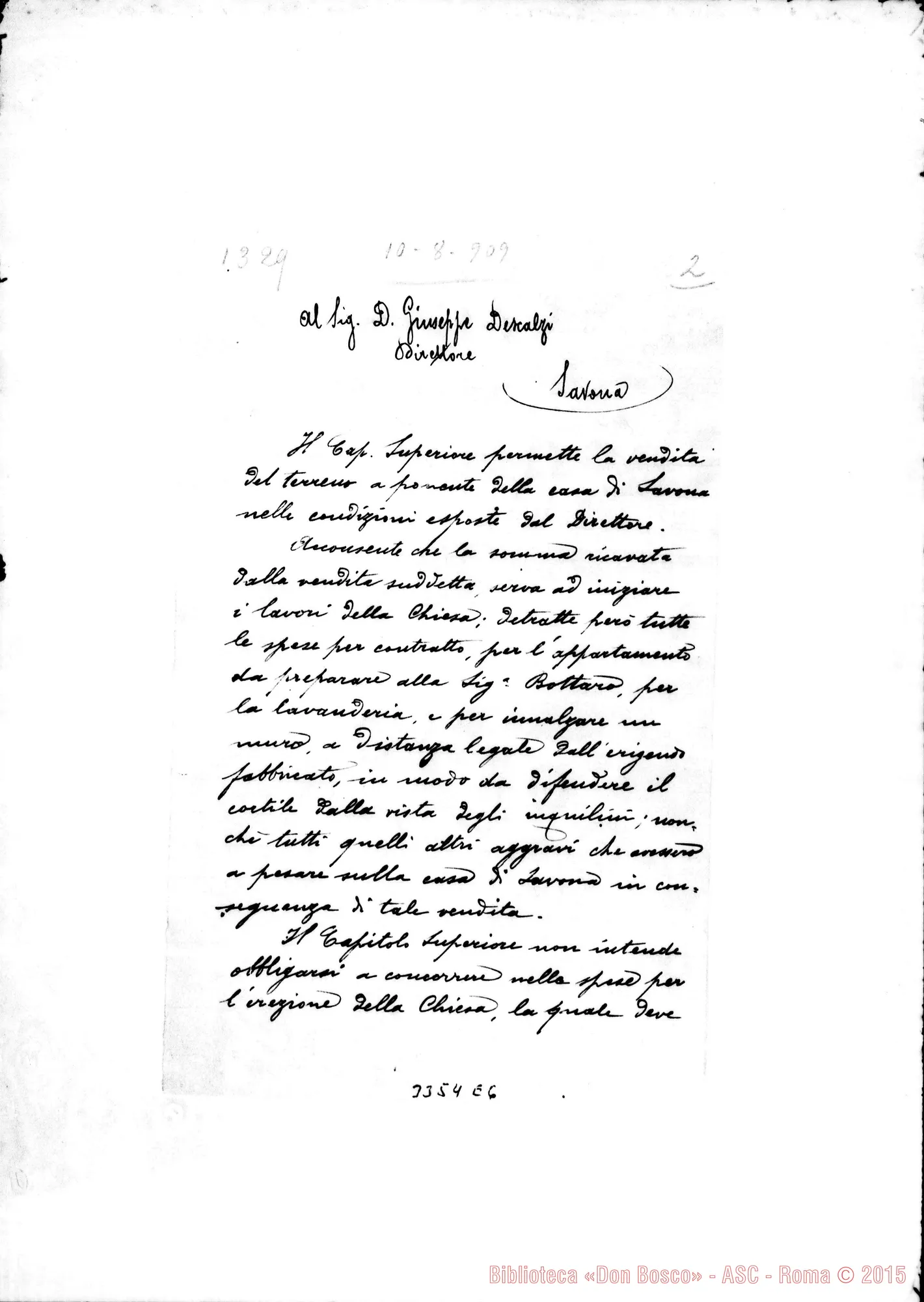Fotogramma E 6 — A Don Descalzi da Sampierdarena, il 10-08-1909