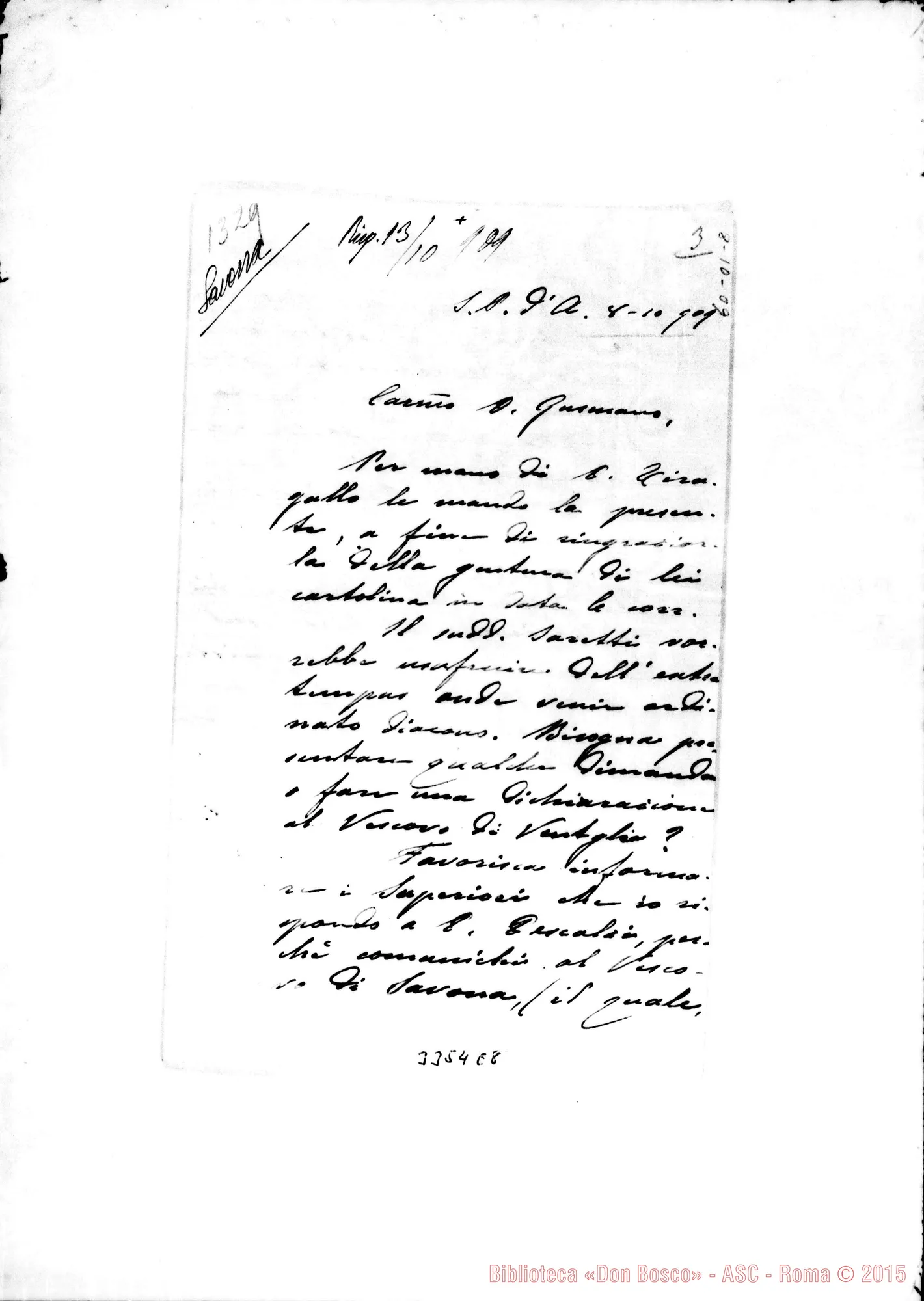 Fotogramma E 8 — Don Tommaso Laureri-Don Gusmano. Sampierdarena, 8-10-1909