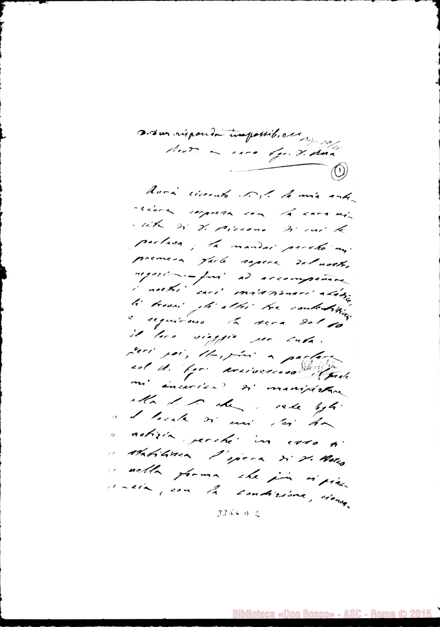 Fotogramma D 2 — Don Ernesto Oberti-Don Rua. Utrera, 12-11-1891 Autogr. Rua