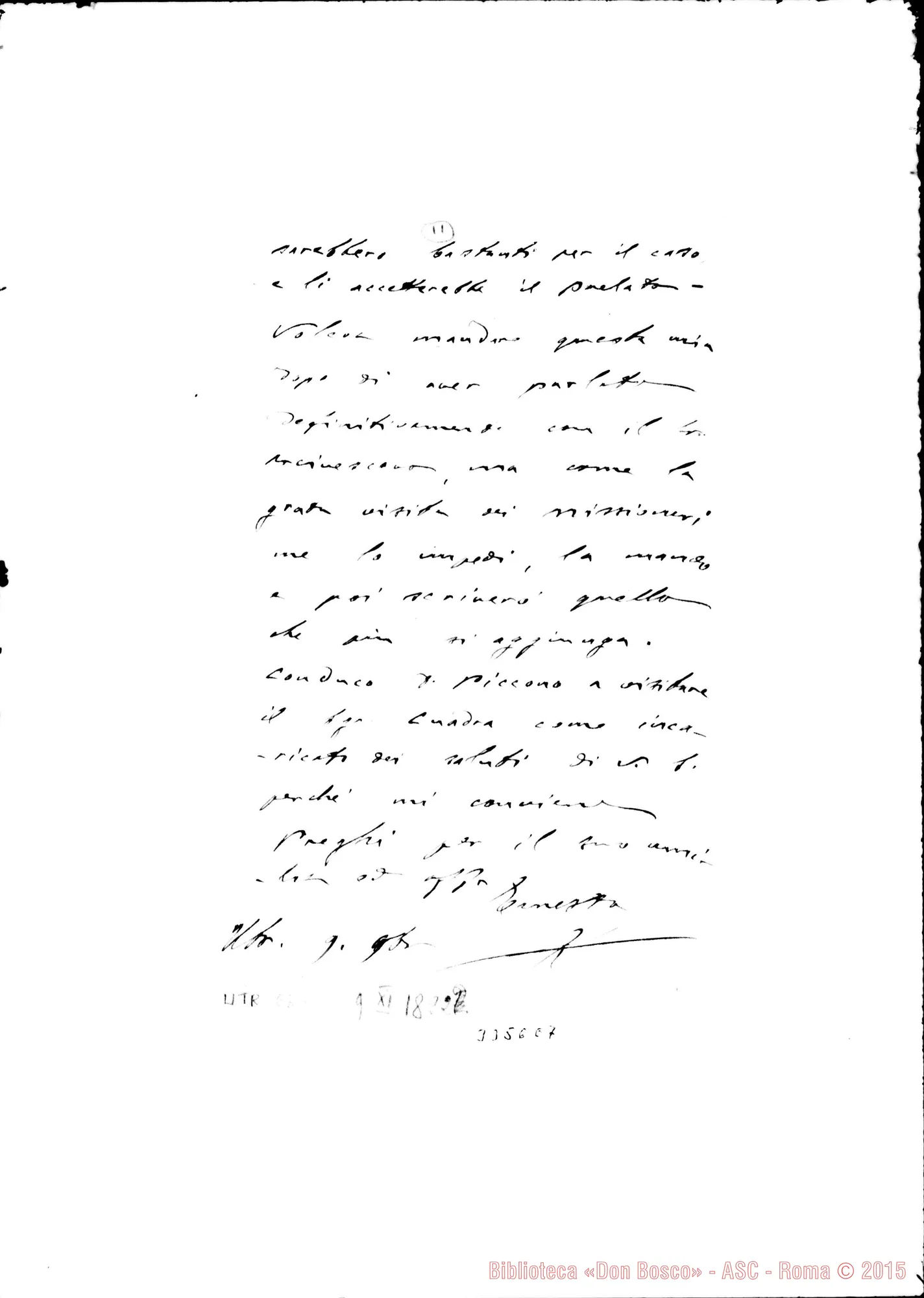 Fotogramma E 7 — Don Ernesto Oberti-Don Rua. Utrera, 9-11-1892 Autogr. Rua