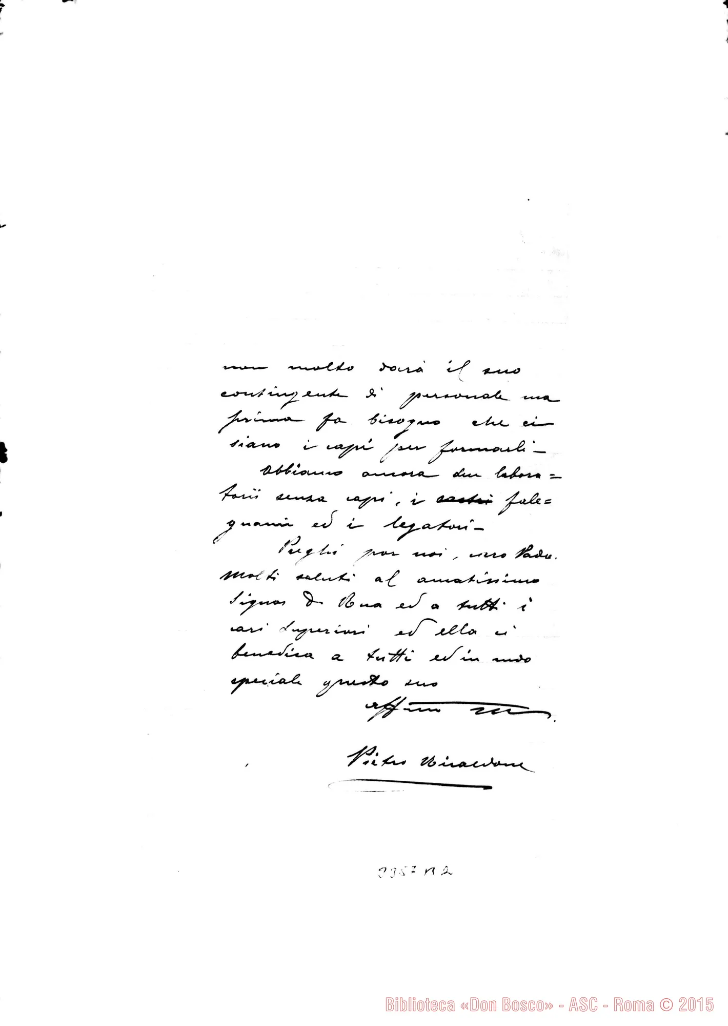 Fotogramma B 2 — Don Pietro Ricaldone-Carissimo Padre. Sevilla, 7-03-1896