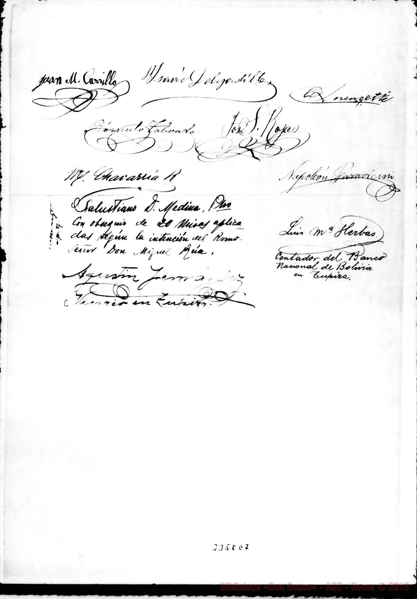 Fotogramma E 7 — Cooperatori E cooperatrici A Don Rua. Sucre, 30-03-1907