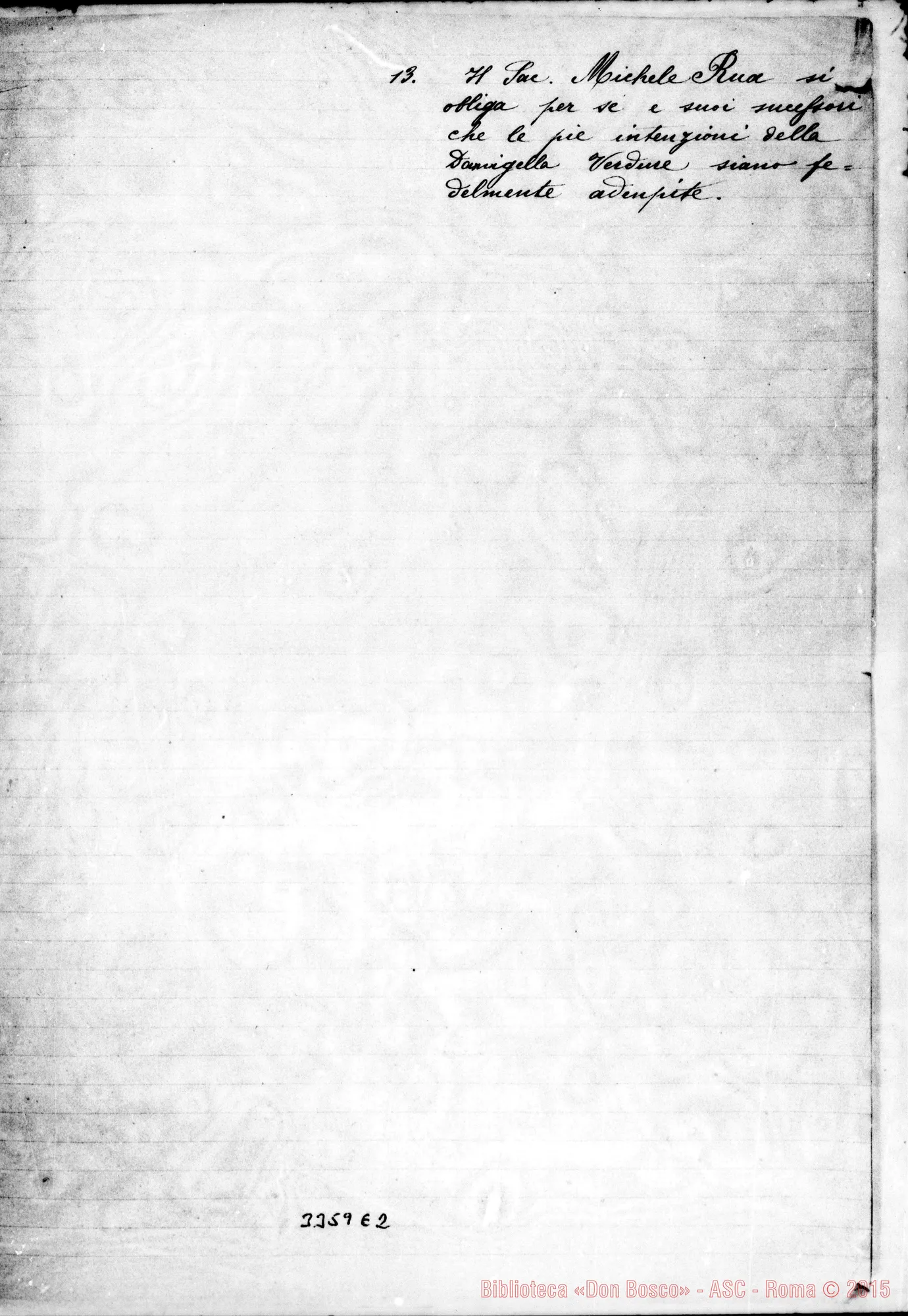 Fotogramma E 2 — M.lle Aglaé Colette Verdure: convenzione per un orfanotrofio. Tournai, 15-04-1889. All. copie E traduzione.