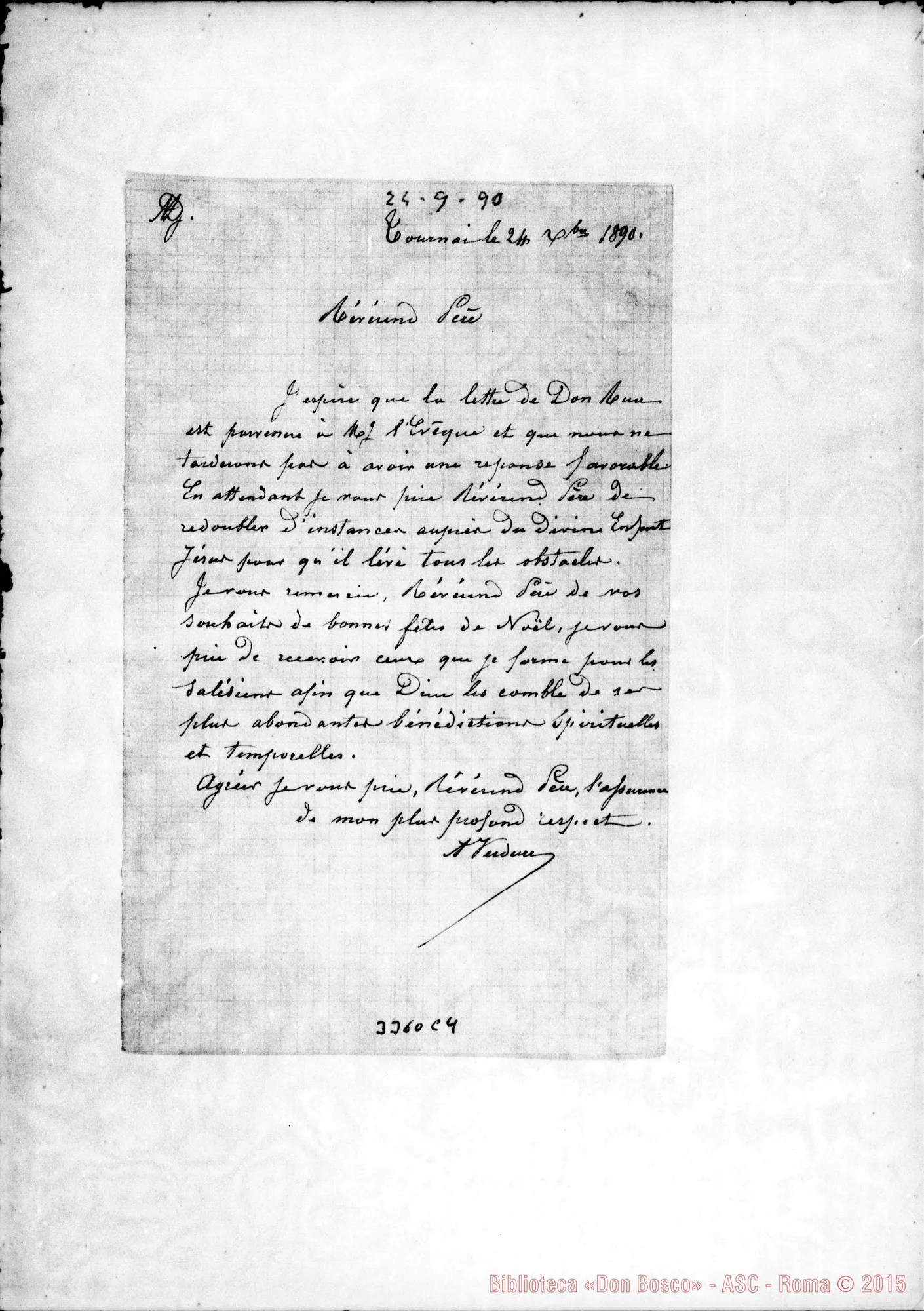 Fotogramma C 4 — M.lle Verdure-Révérend Père. Tournai, 24-09-1890