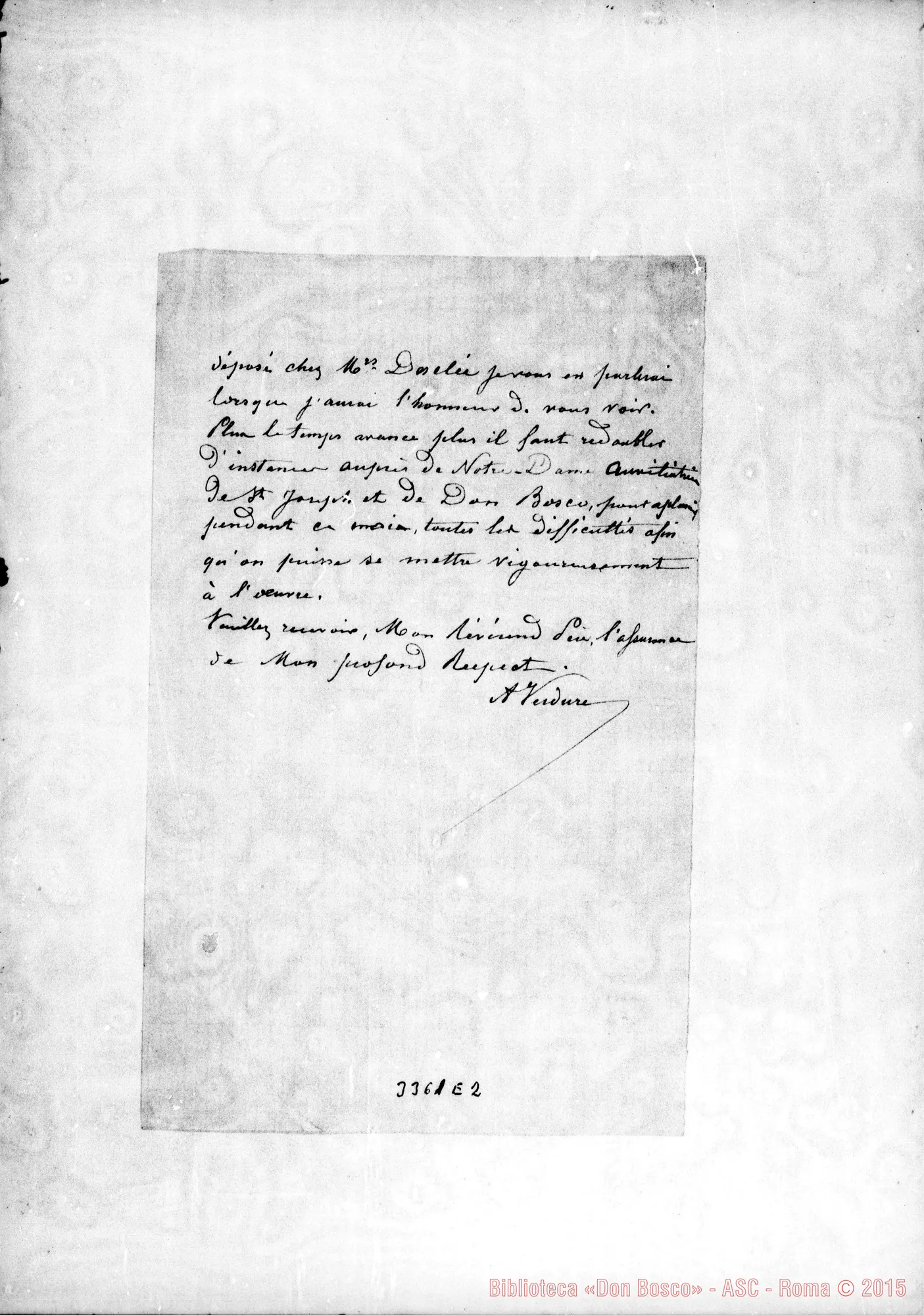 Fotogramma E 2 — M.lle Verdure-Révérend Père. Tournai, 5-03-1892