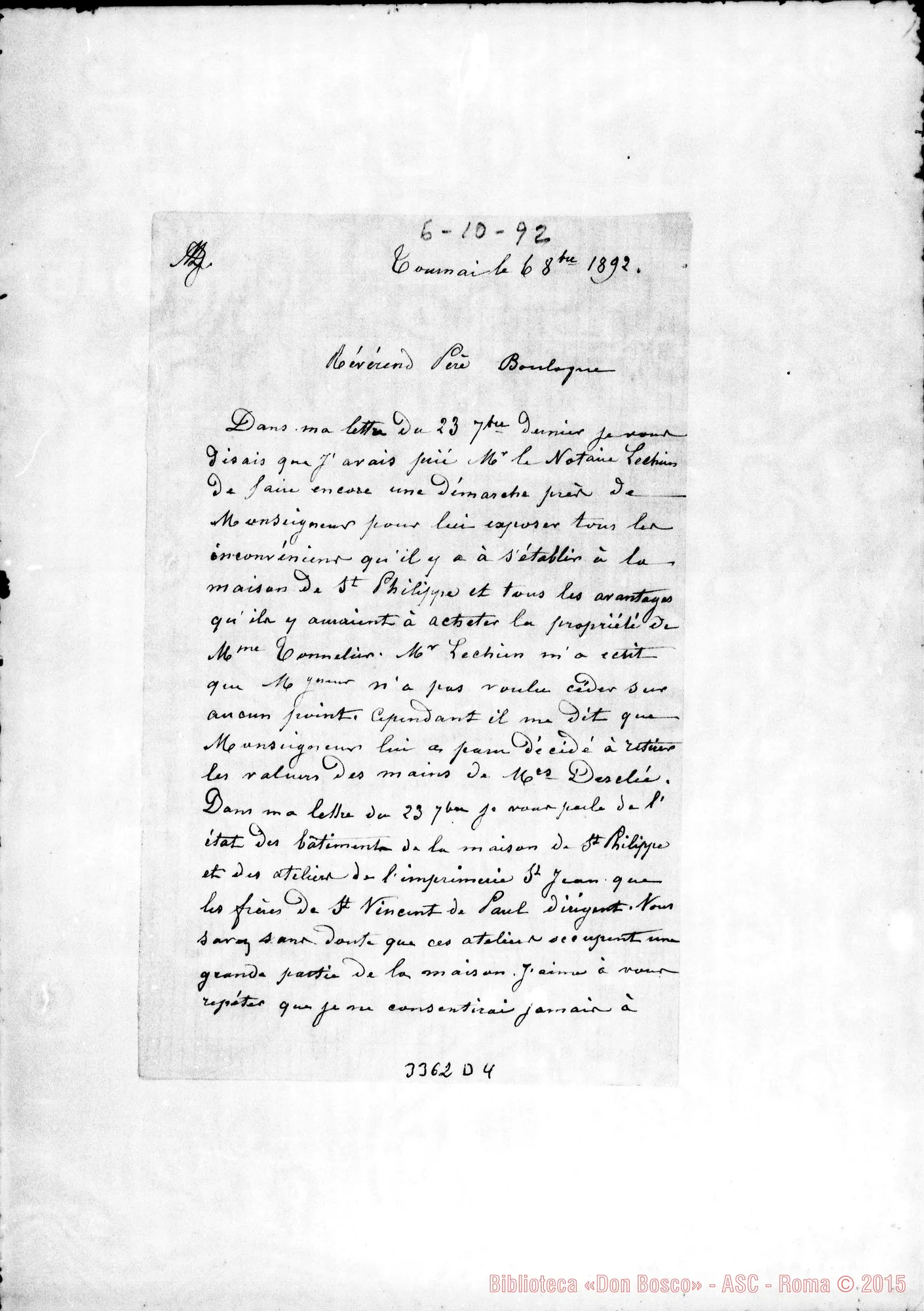 Fotogramma D 4 — M.lle Verdure-Don Bologna. Tournai, 6-10-1892