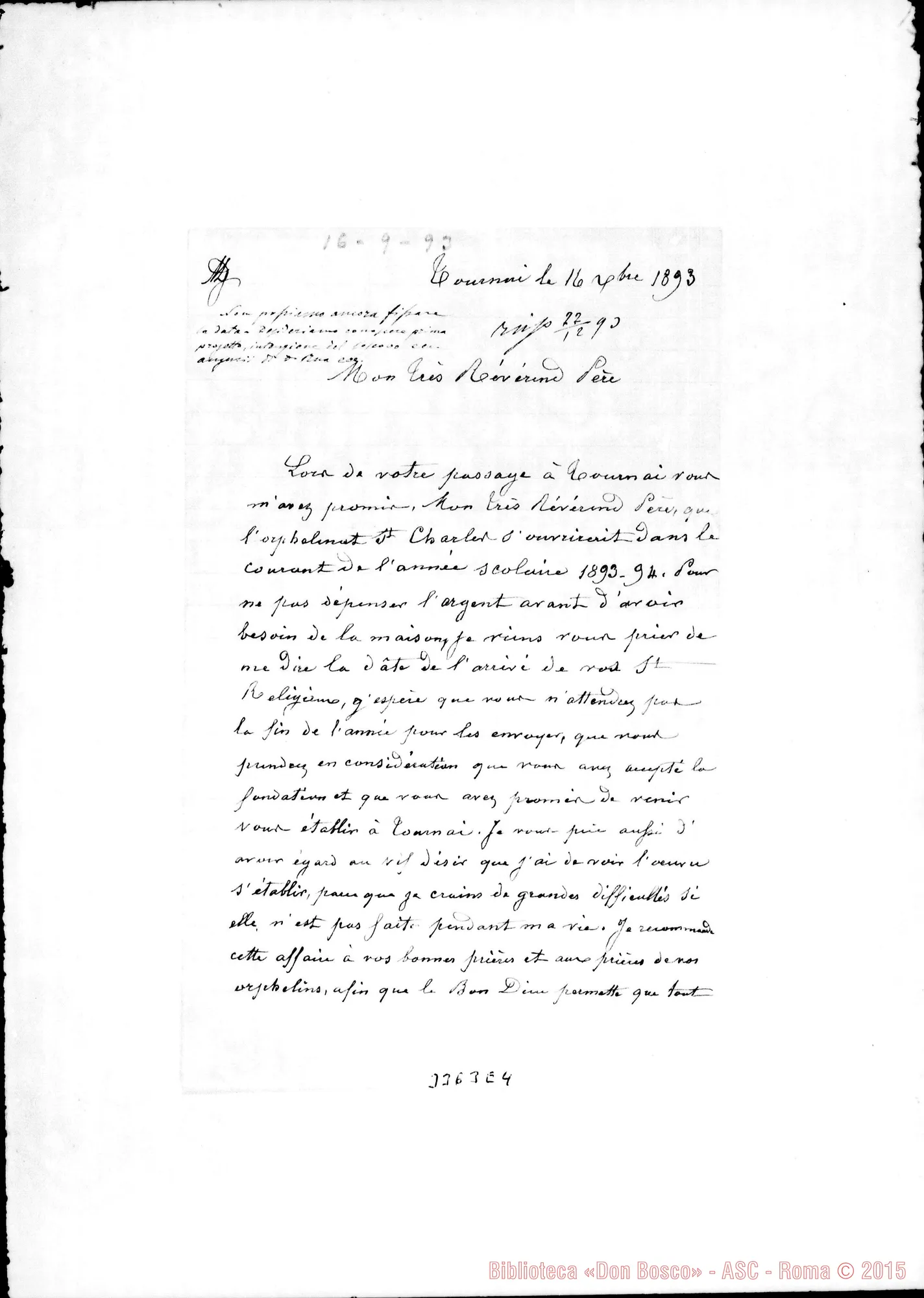 Fotogramma E 4 — M.lle Verdure-Révérend Père. Tournai, 16-09-1893