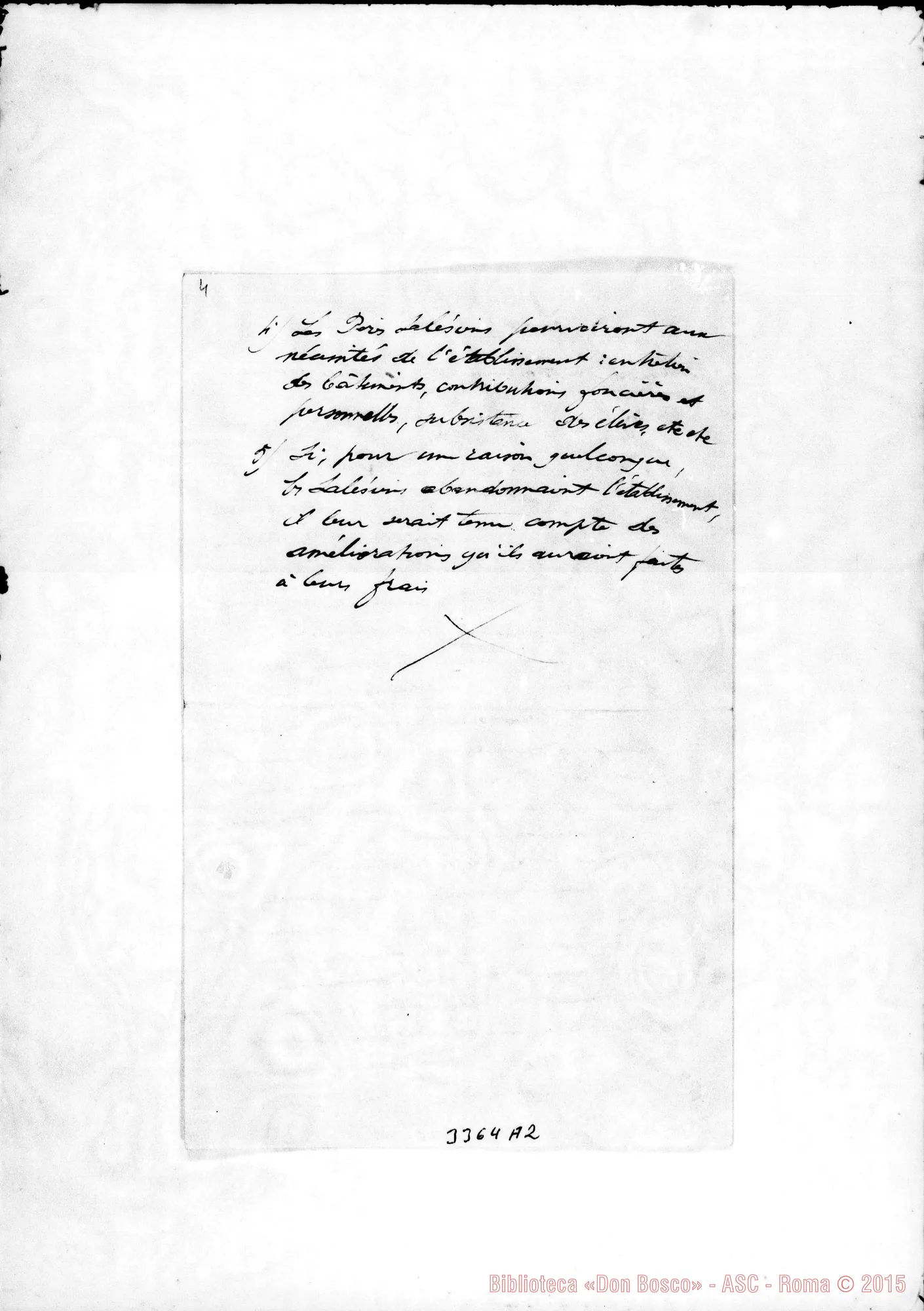 Fotogramma A 2 — Can. Alf. Pivet-Don Rua. Tournai, 3-01-1894 Autogr. Rua. Ail. copia.