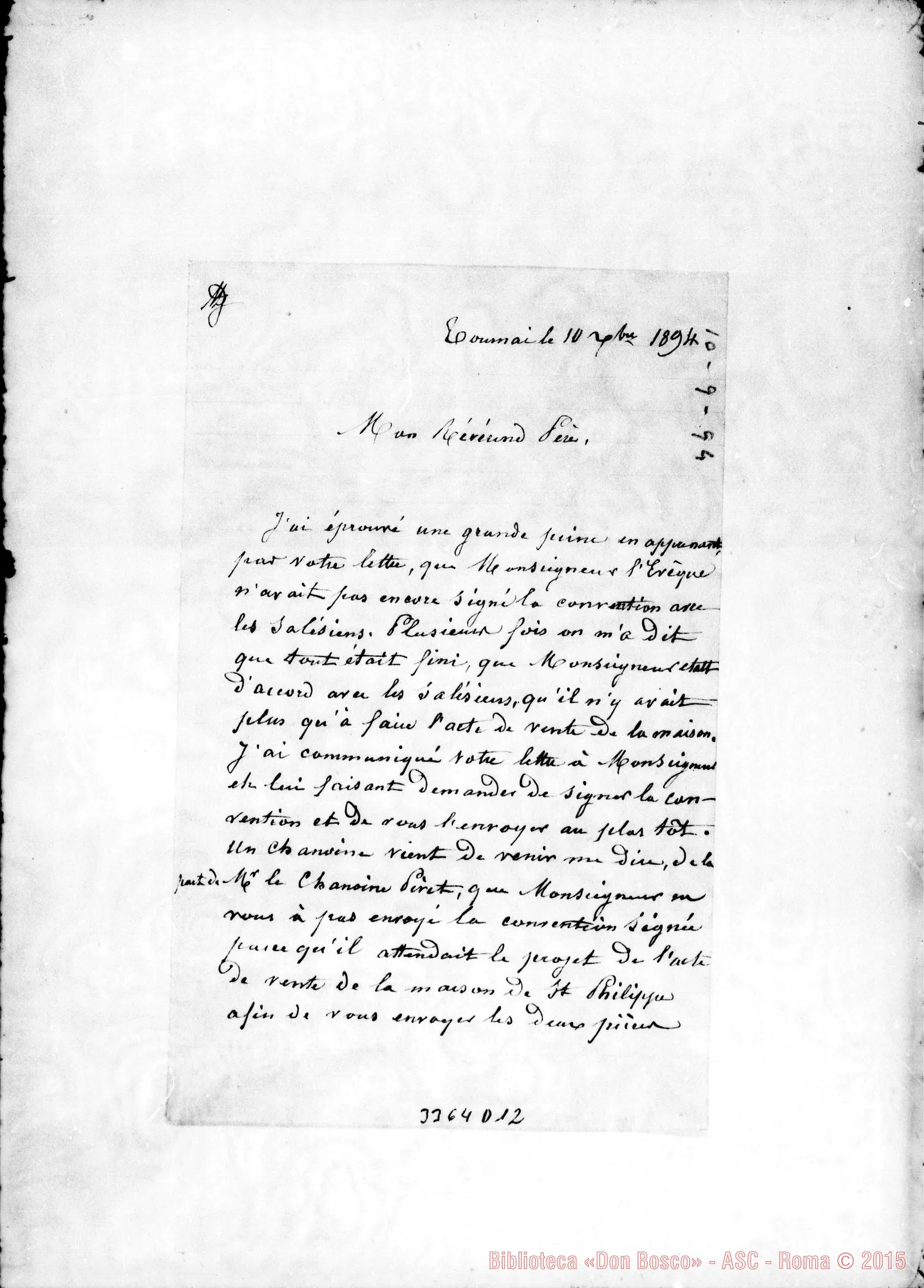 Fotogramma D 12 — M.lle Verdure-Révérend Père. Tournai, 10-09-1894