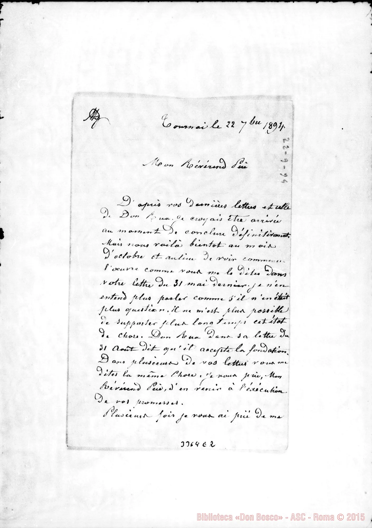 Fotogramma E 2 — M.lle Verdure-Révérend Père. Tournai, 22-09-1894