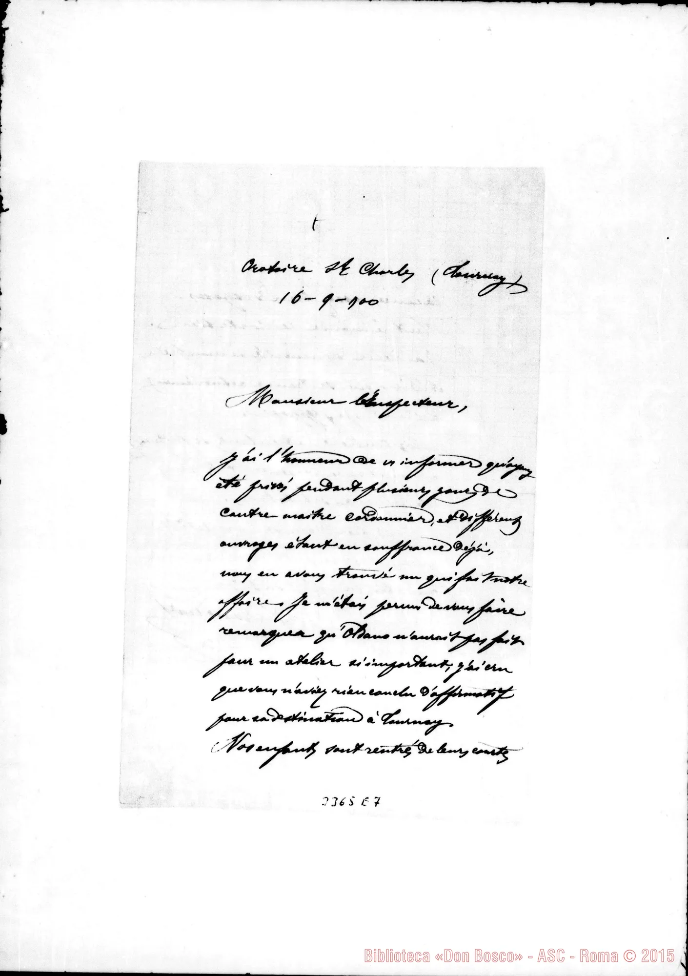 Fotogramma E 7 — Don Ronchail Enrico-Ispettore. Tournai, 16-09-1900