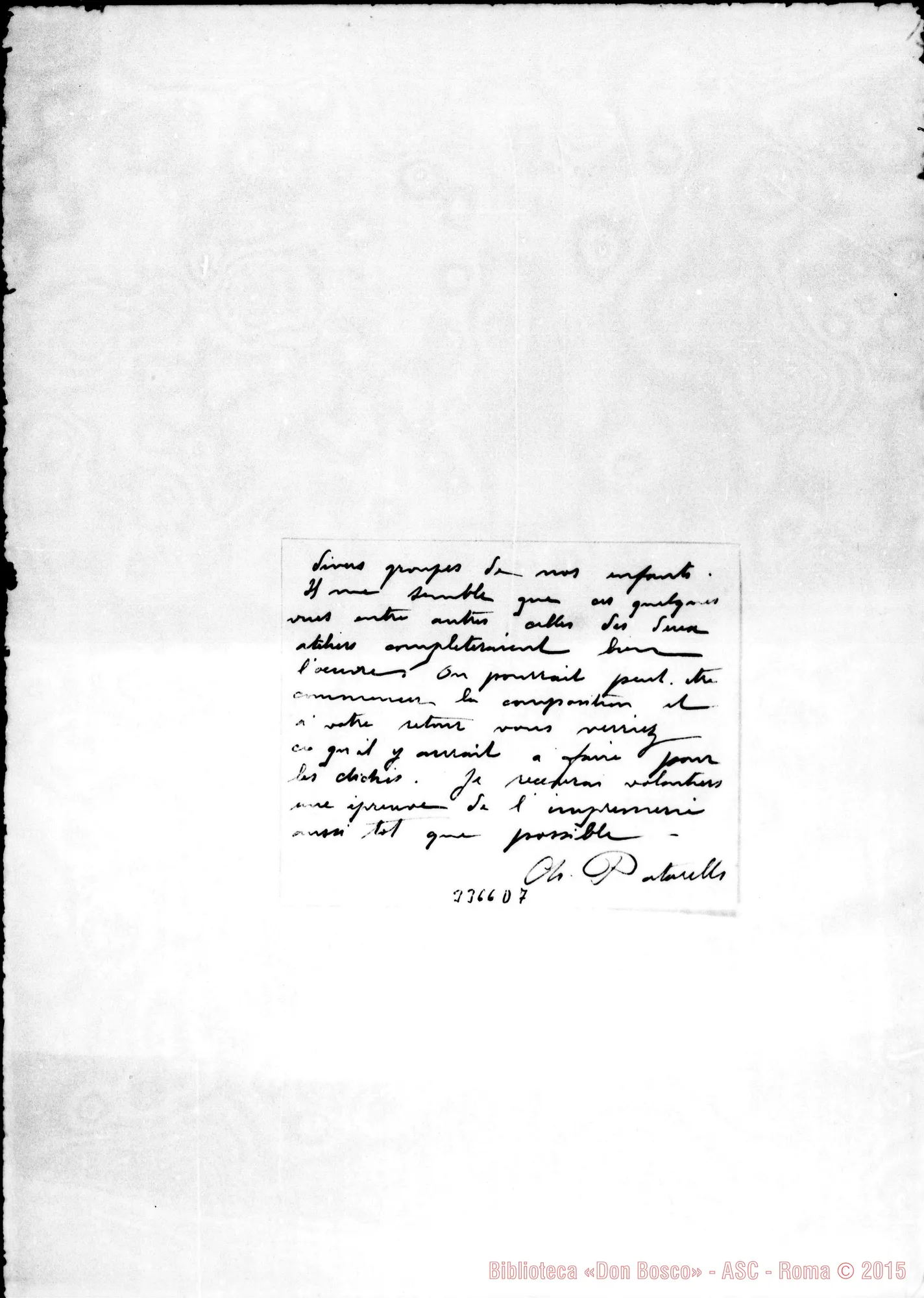 Fotogramma D 7 — Don Carlo Patarelli-Cher Supérieur. Tournai, 2-07-1906