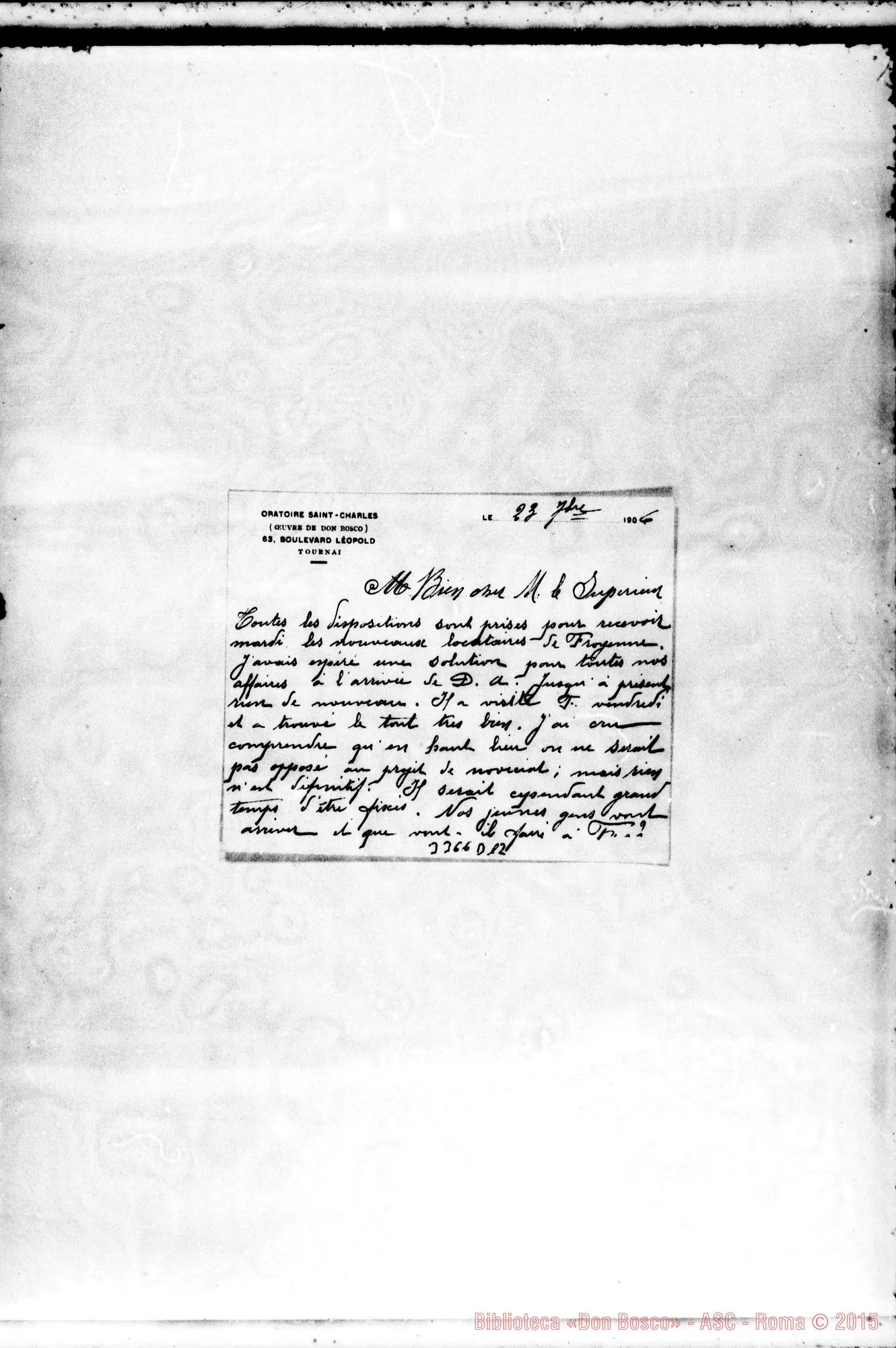 Fotogramma D 12 — Don Patarelli-Supérieur. Tournai, 23-09-1906