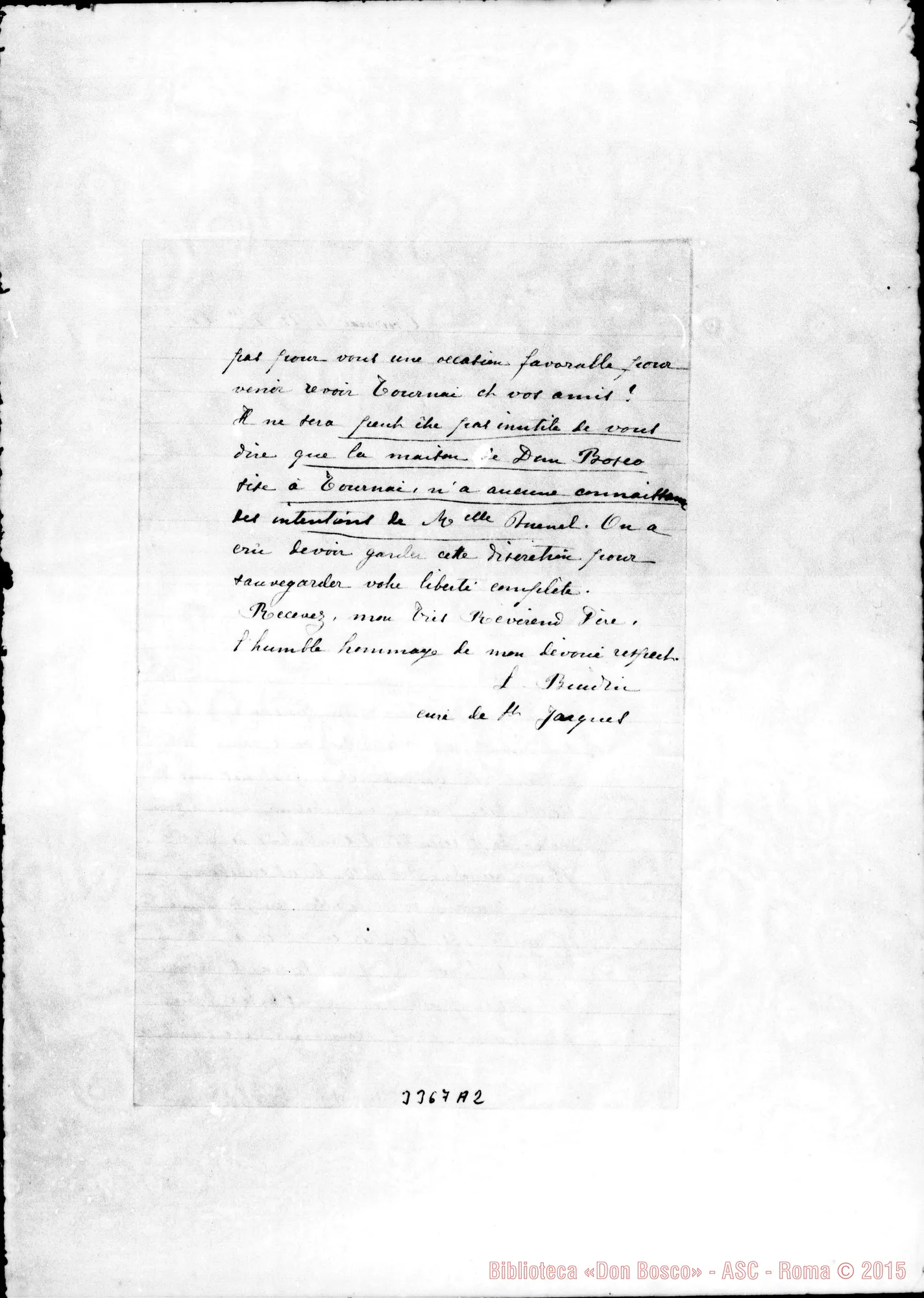Fotogramma A 2 — L. Buidin, curé-Révérend Père. Tournai, 19-11-1909