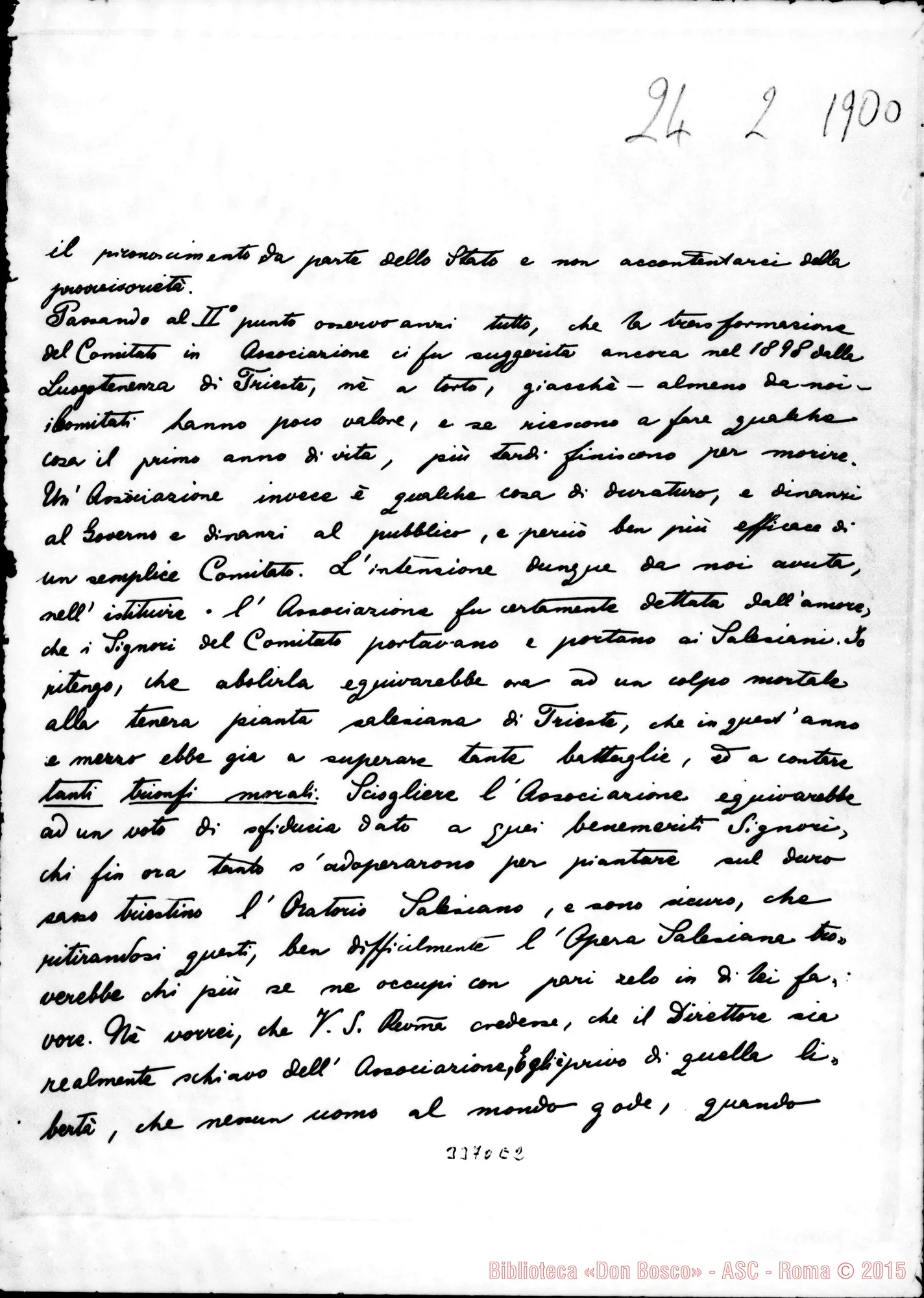 Fotogramma E 2 — Don Carlo Mecchia-Don Rua. Trieste, 24-02-1900
