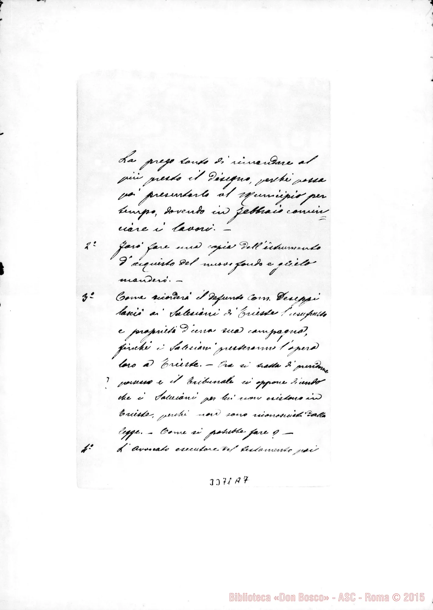 Fotogramma A 7 — Don Alessandro Veneroni-Amatissimo Padre. Trieste, 17-12-1900