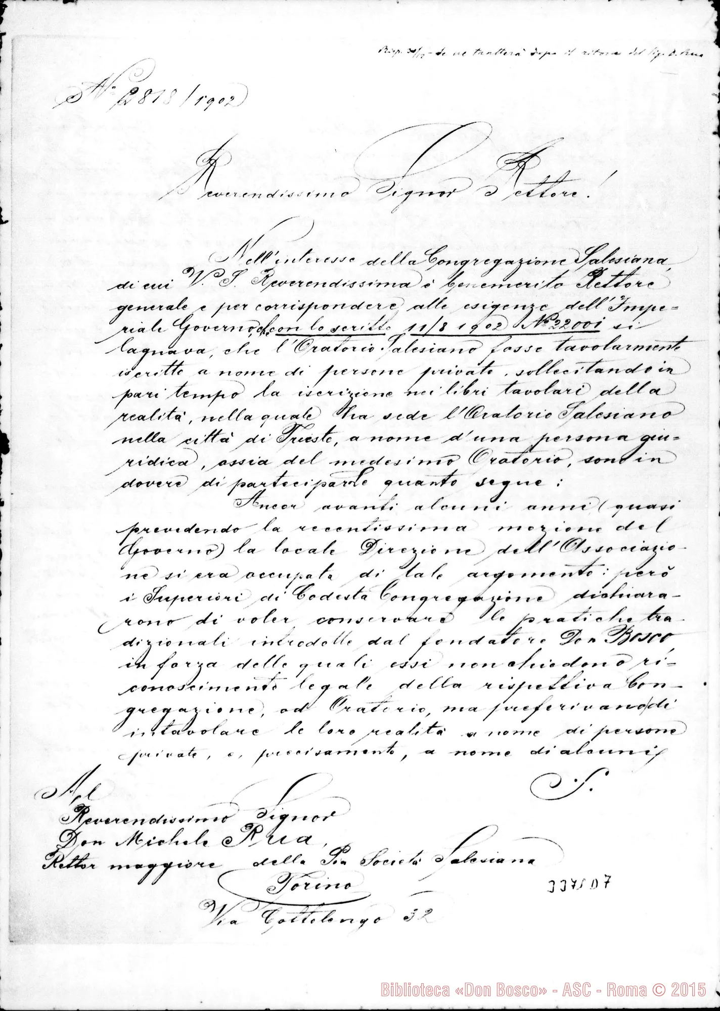 Fotogramma D 7 — Francesco Nagl, vesc. di Trieste-Don Rua. Trieste, 16-12-1902