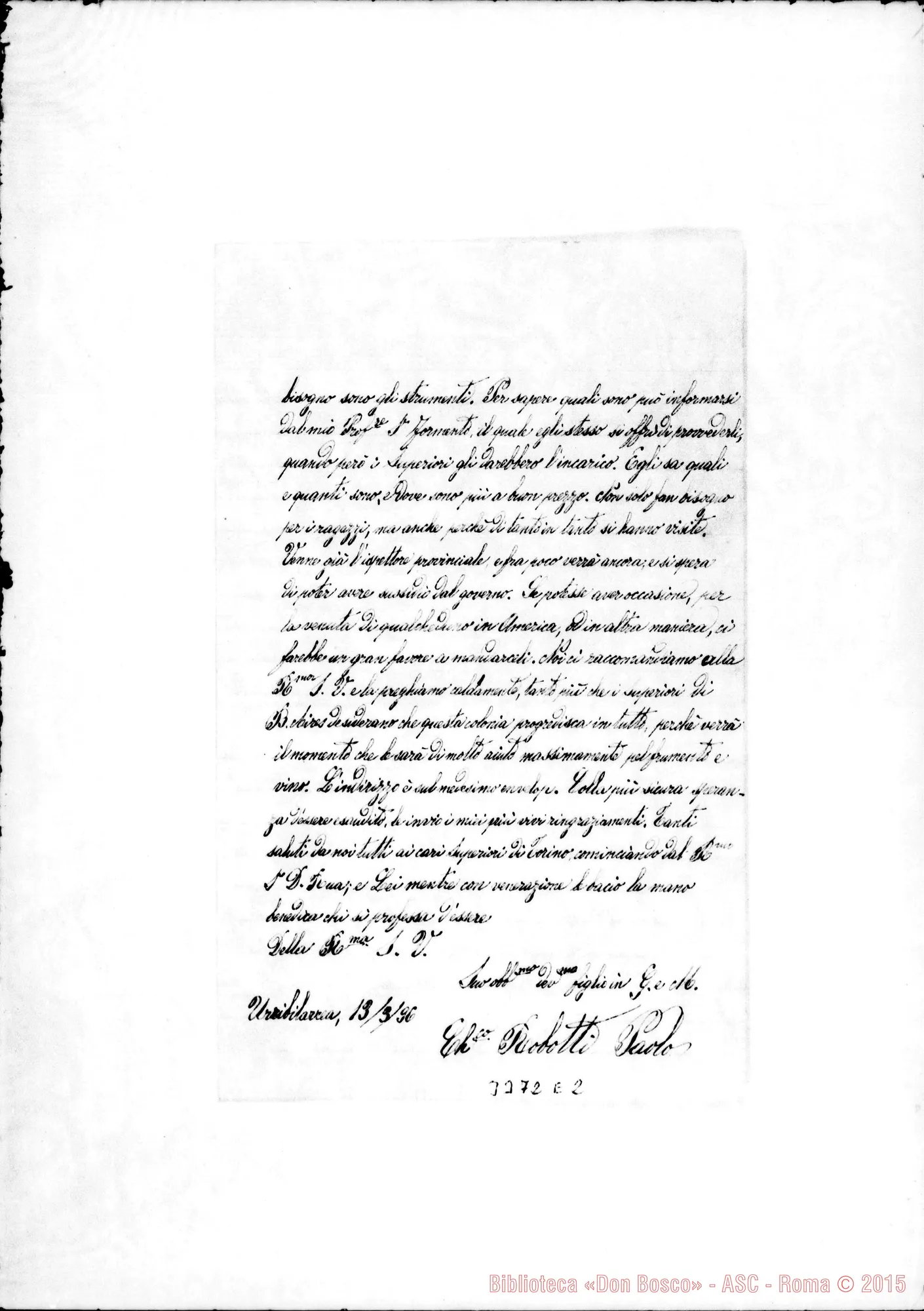 Fotogramma E 2 — Uribelarrea: Ch. Robotti Paolo-Don Lazzero. Uribelarrea, 13-03-1896